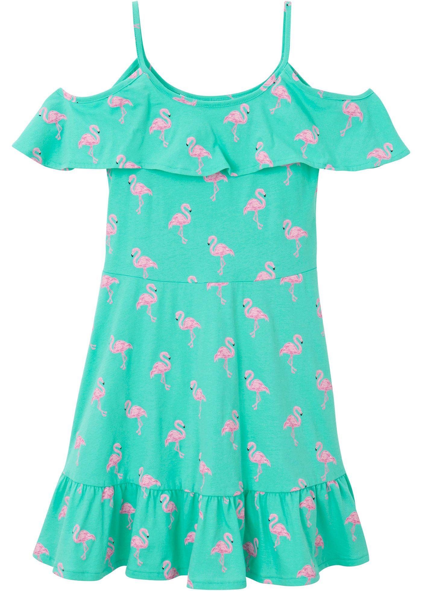 Robe fille en jersey à volants