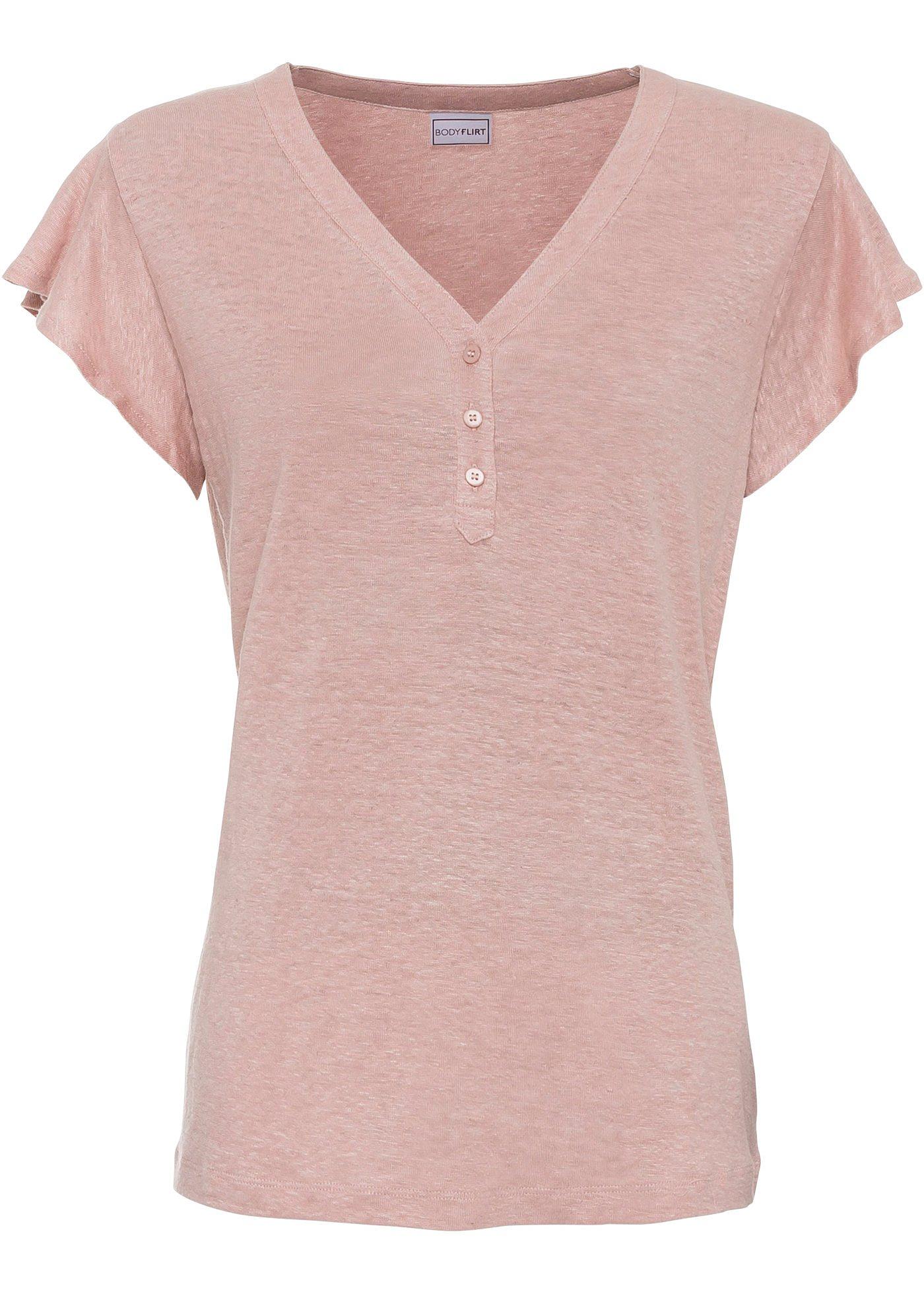 T-shirt en lin à manches volants