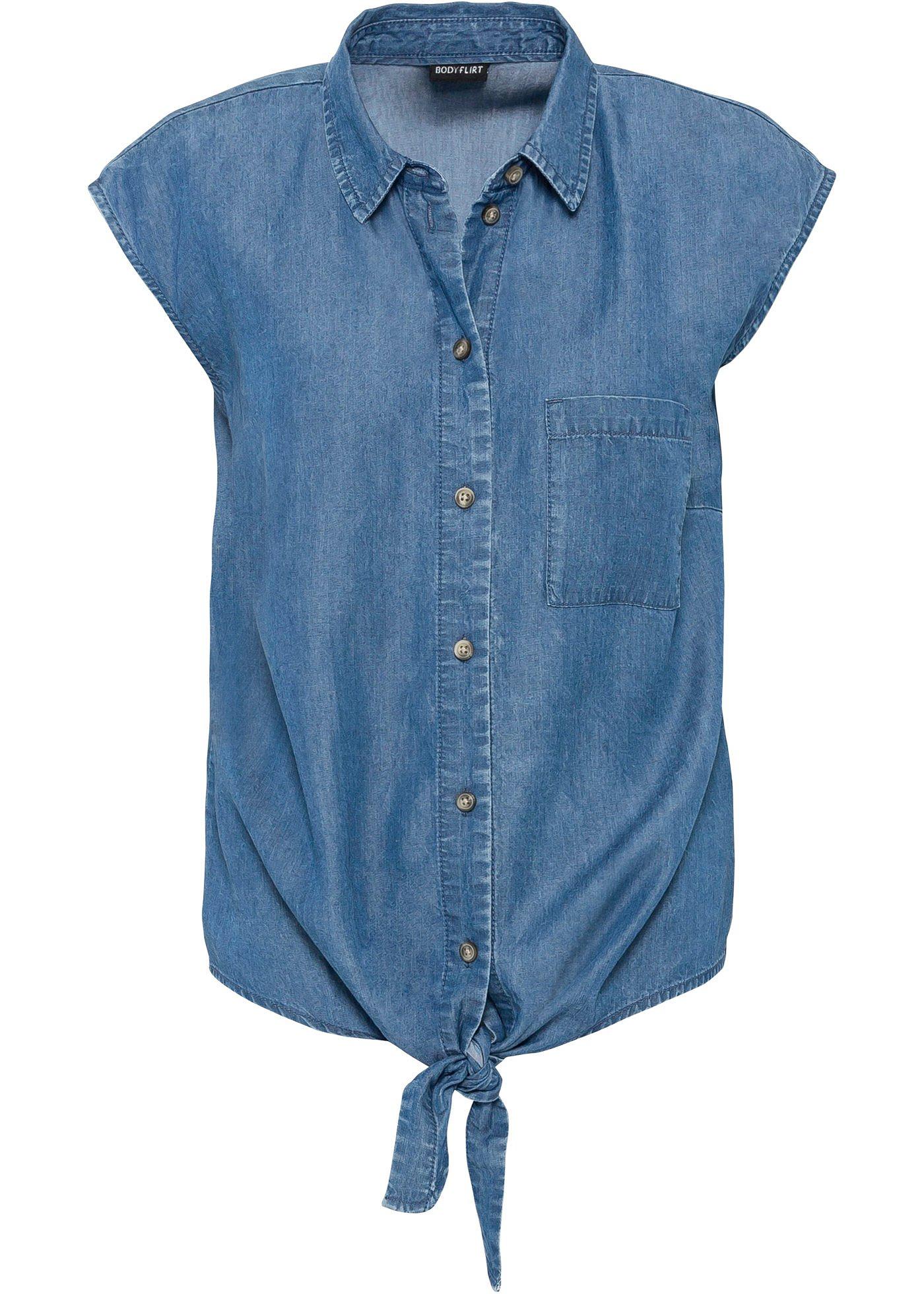 Chemisier avec détail nœud en TENCEL™ Lyocell