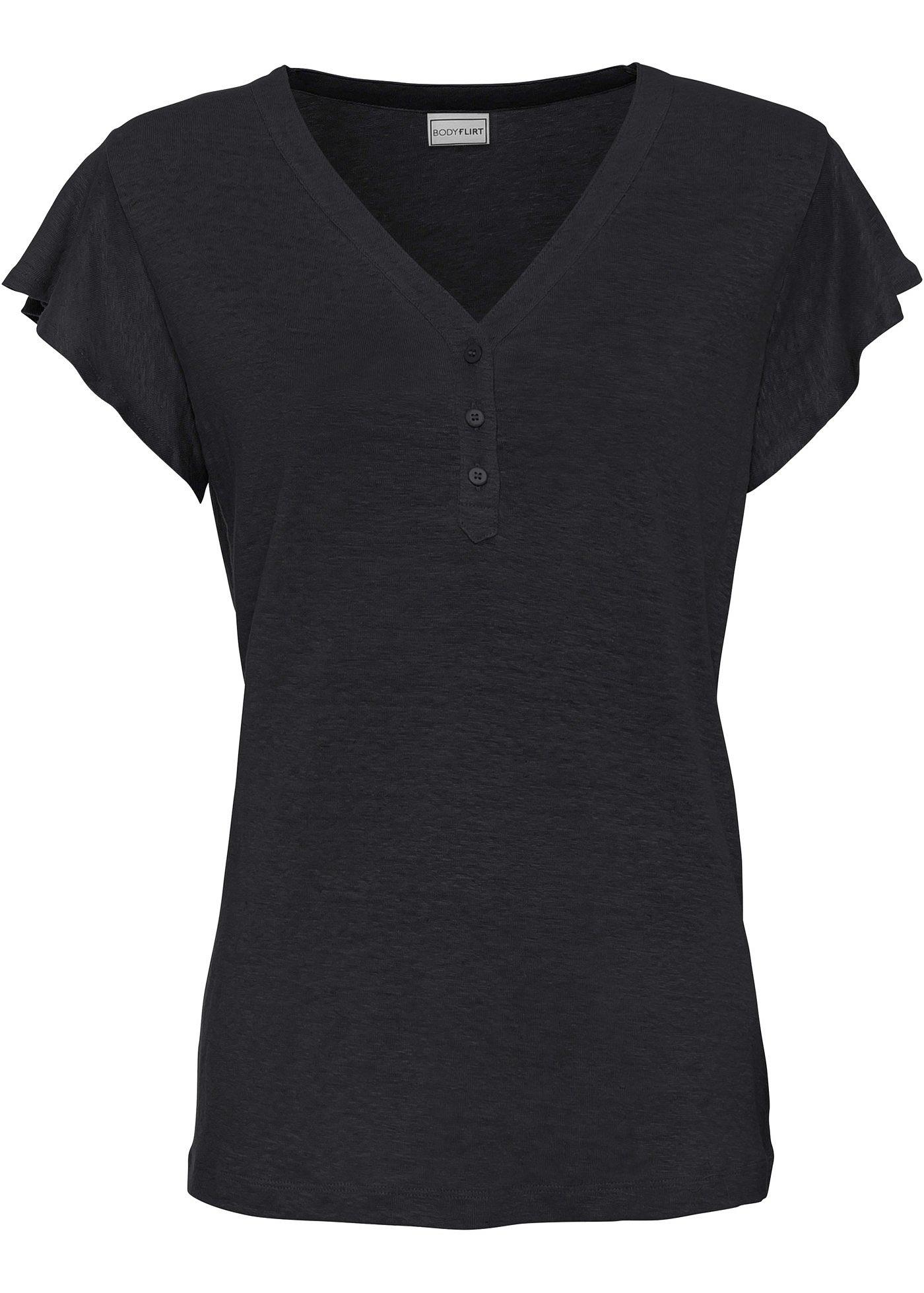 T-shirt en lin à manches volants