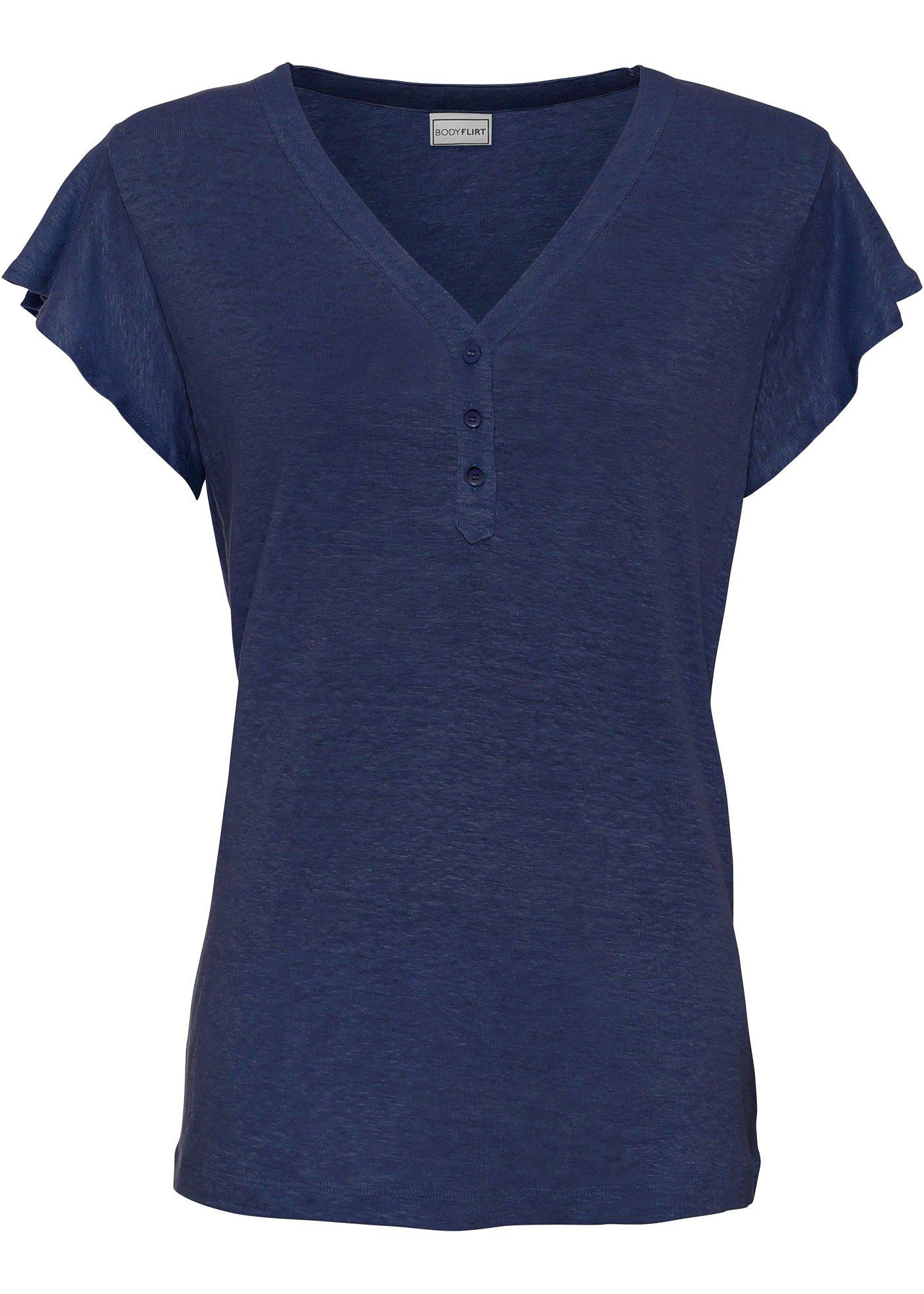 T-shirt en lin à manches volants