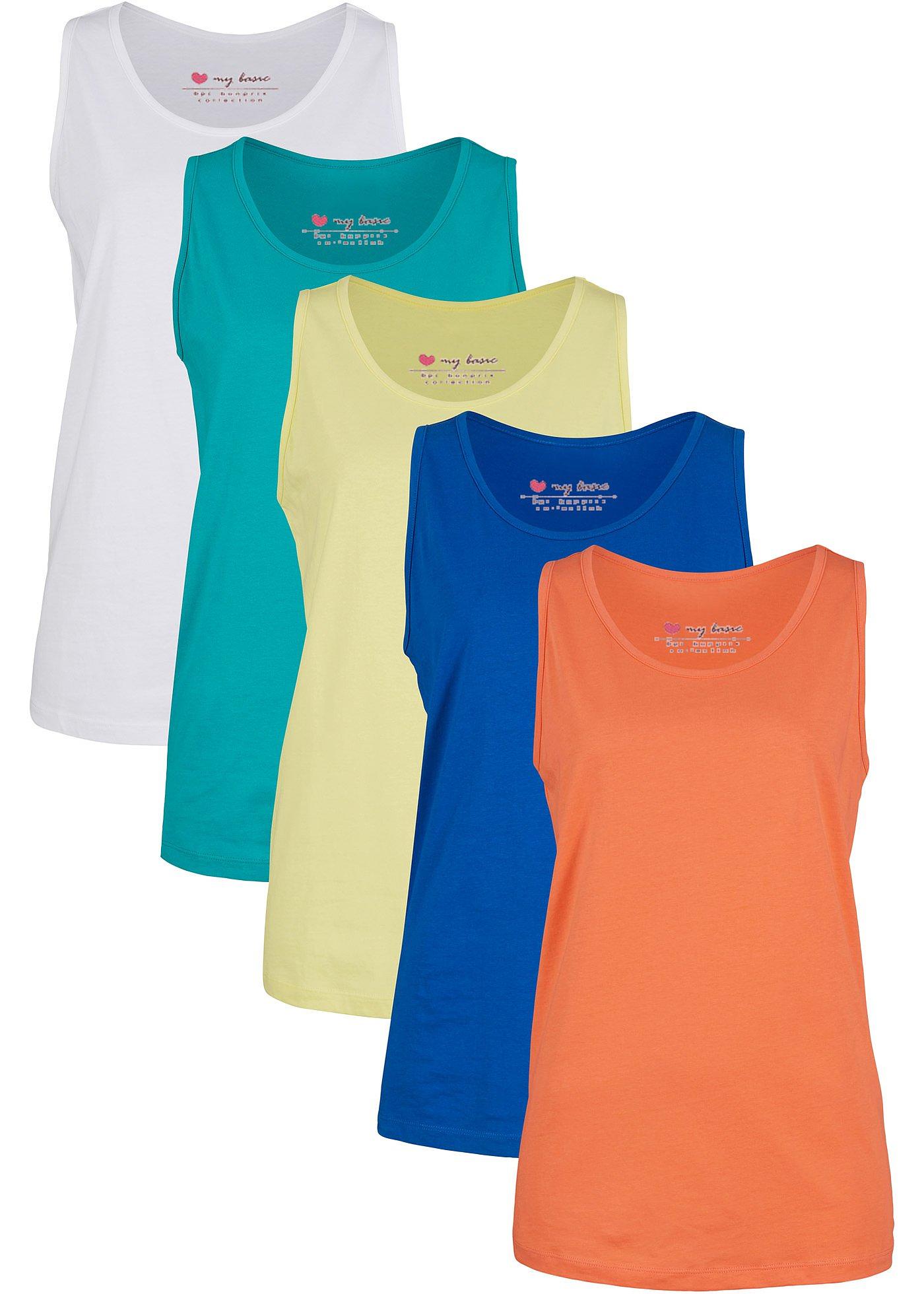 Lot de 5 tops longs coton