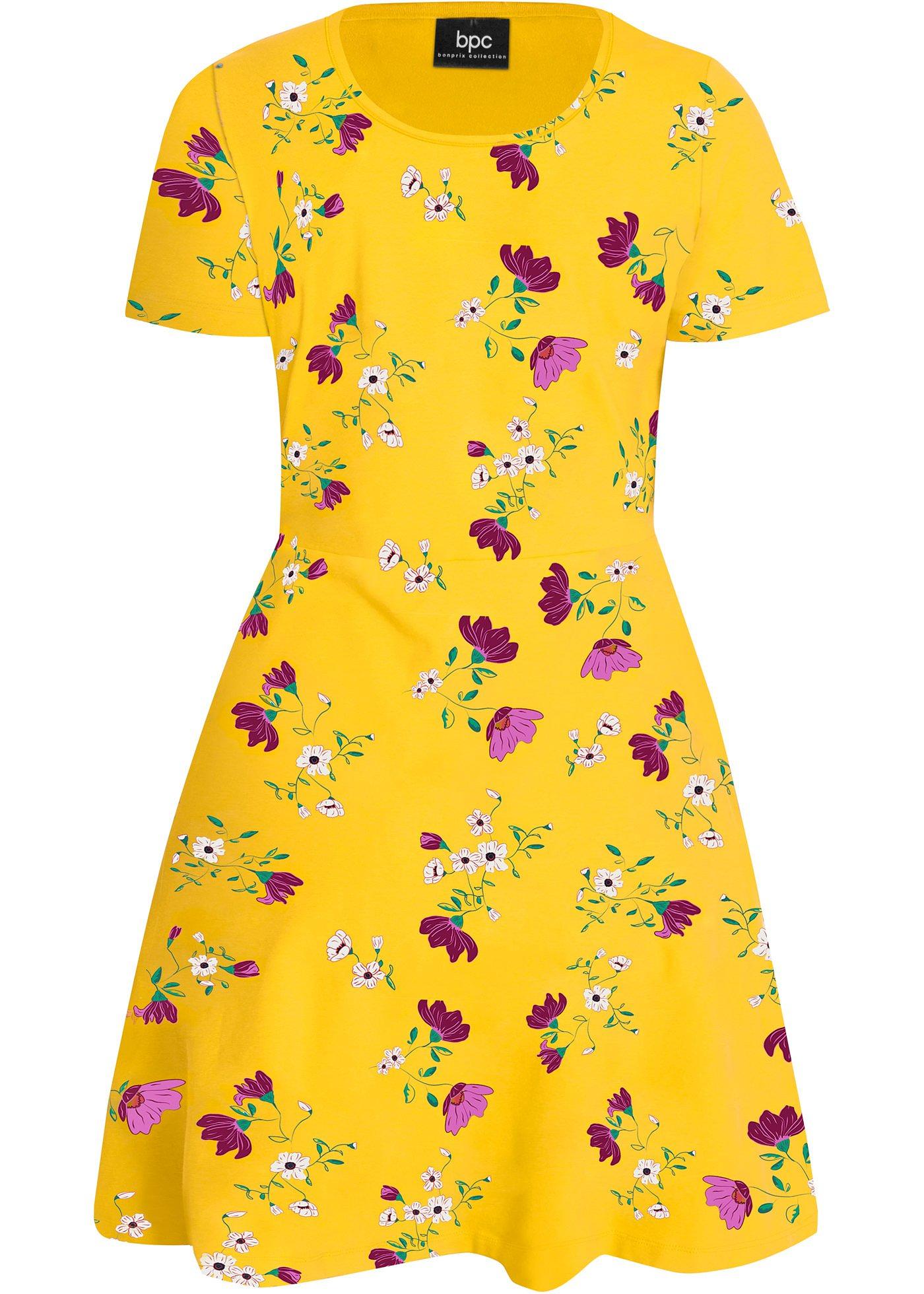 Robe à manches courtes et imprimé floral