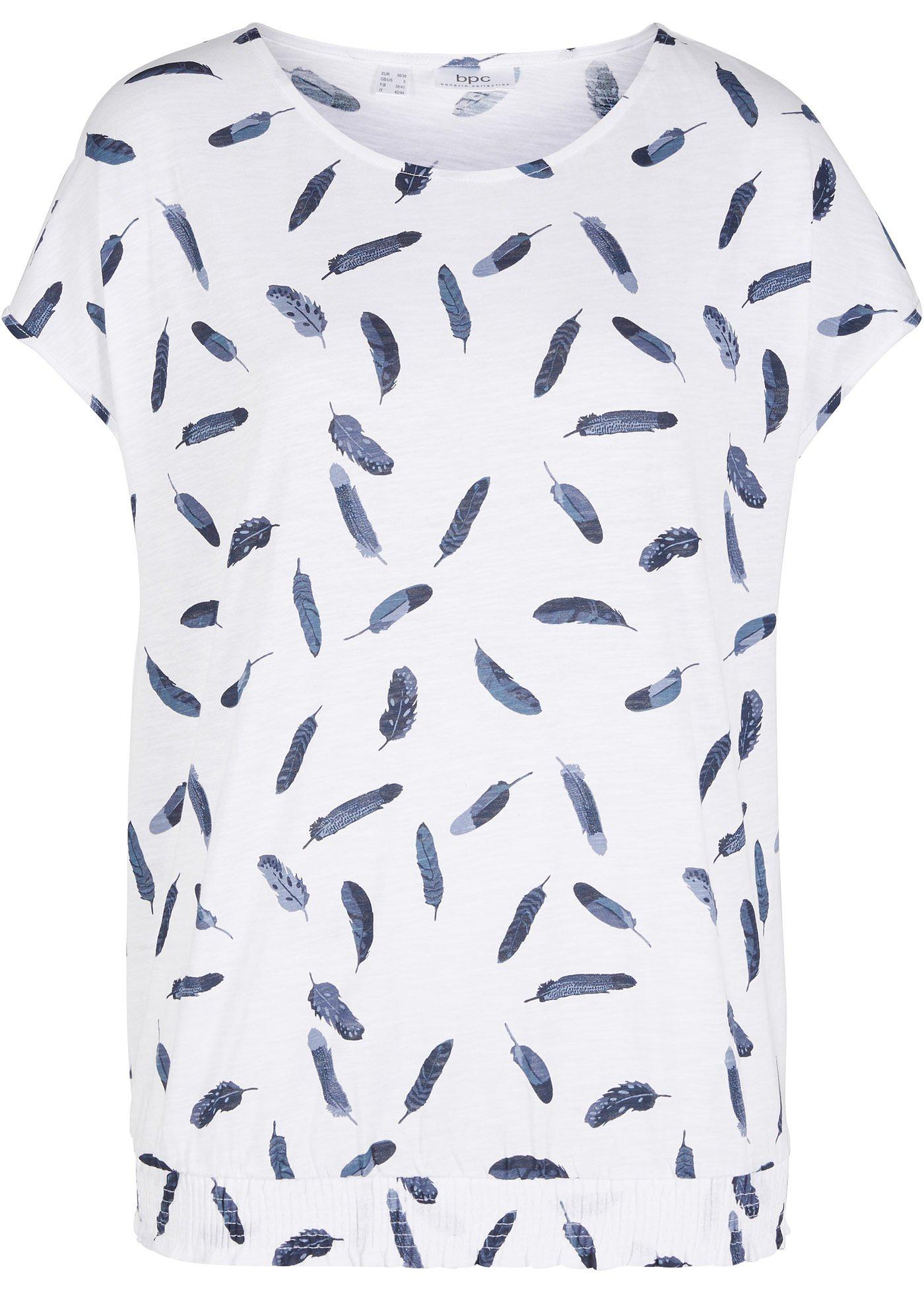 T-shirt manches courtes avec smock, imprimé