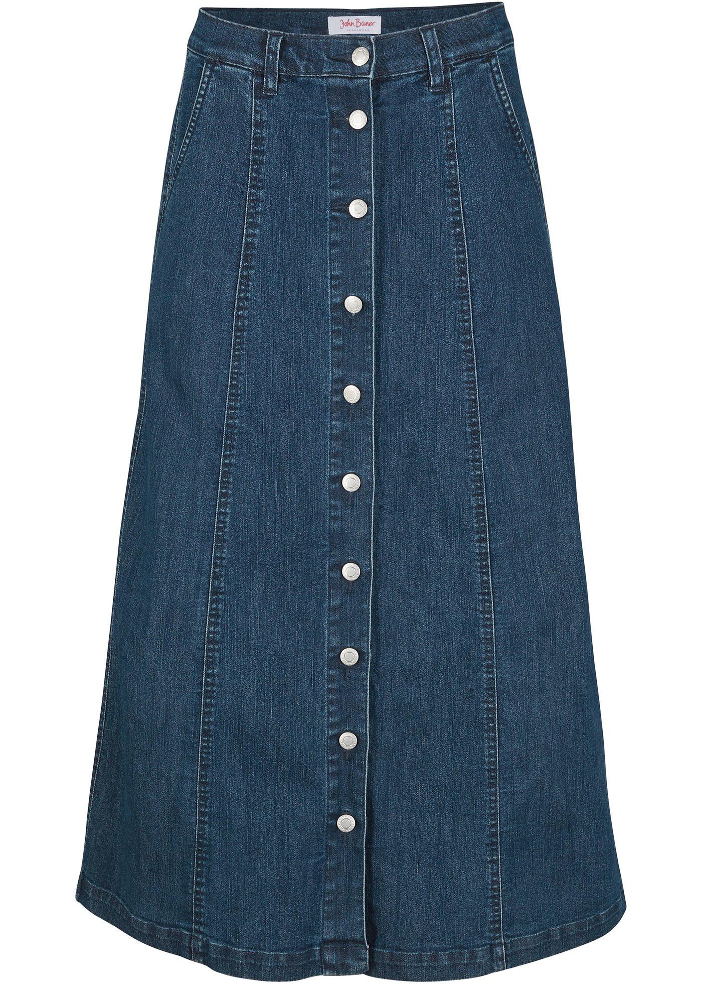 Jupe en jean boutonnée