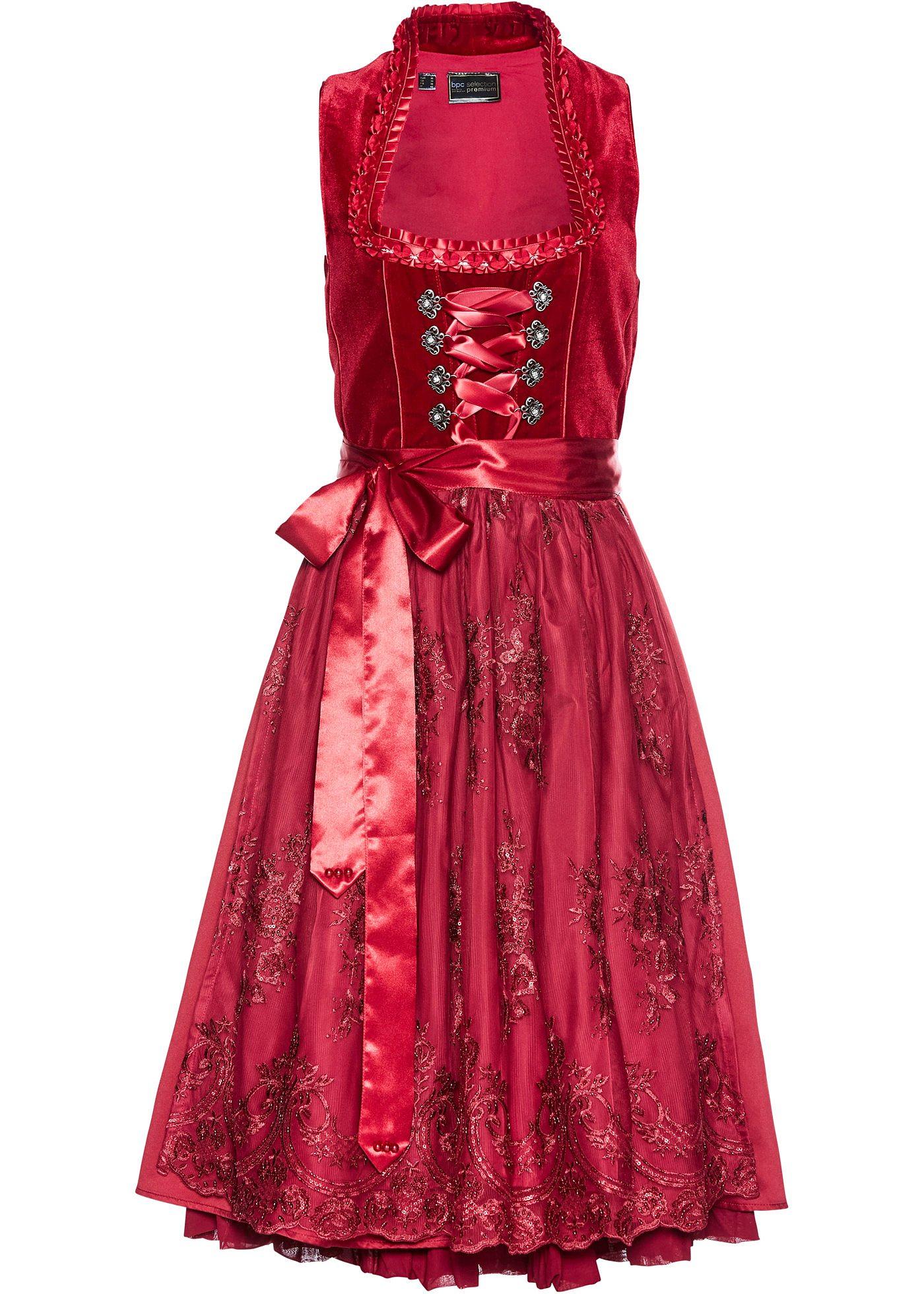 Dirndl et tablier (Ens. 2 pces.)