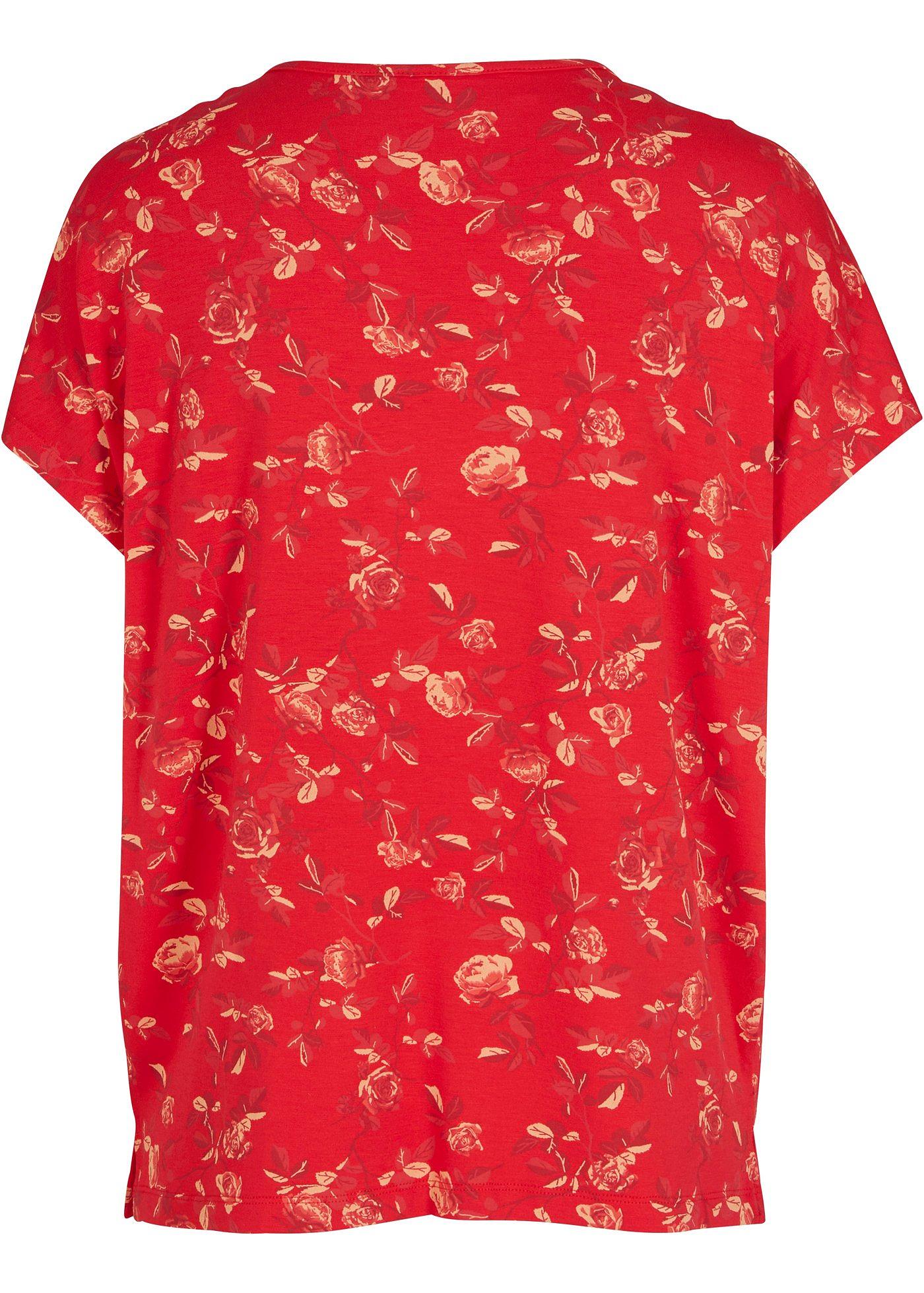 T-shirt col V imprimé