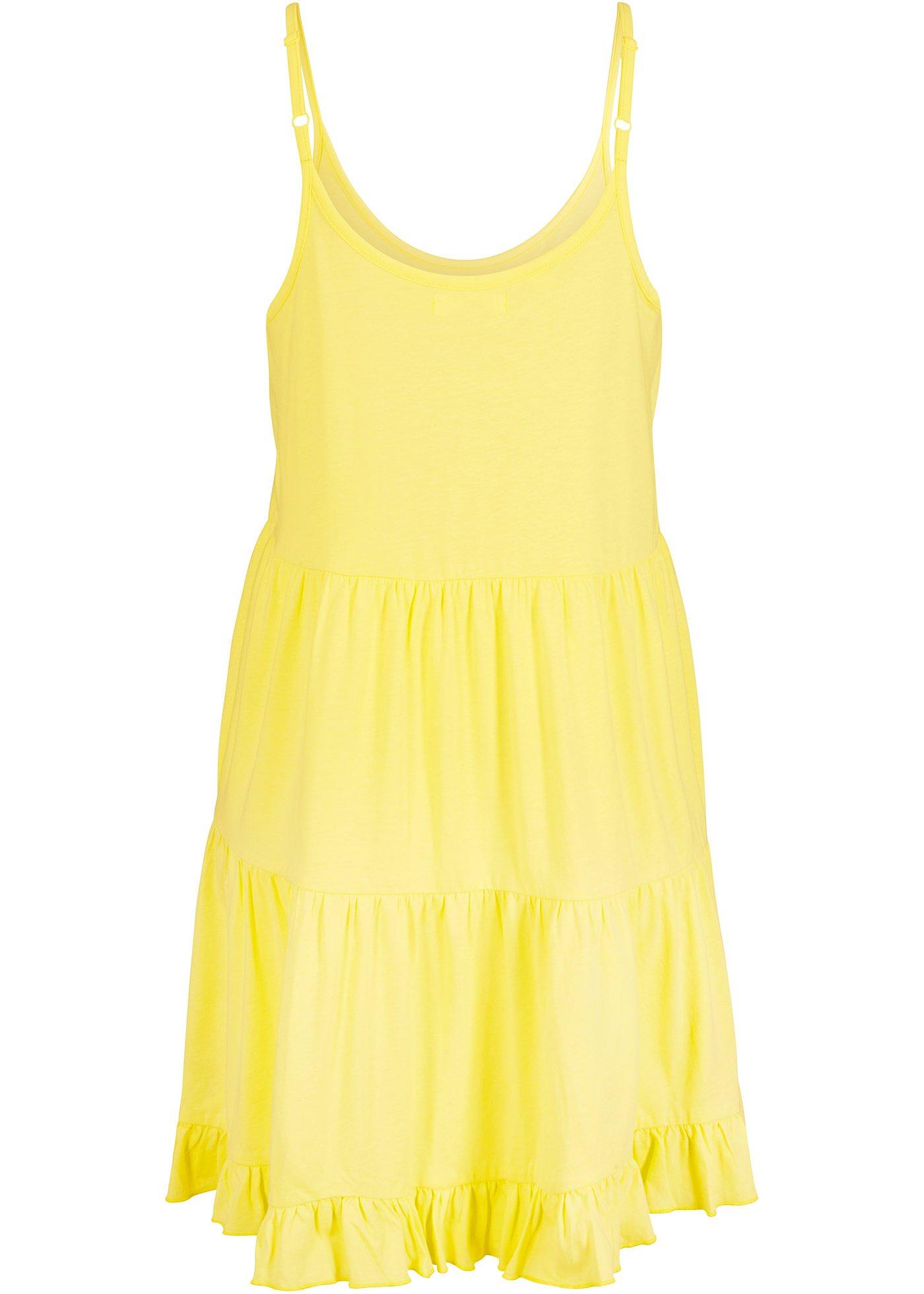 Top long à bretelles spaghetti et volants