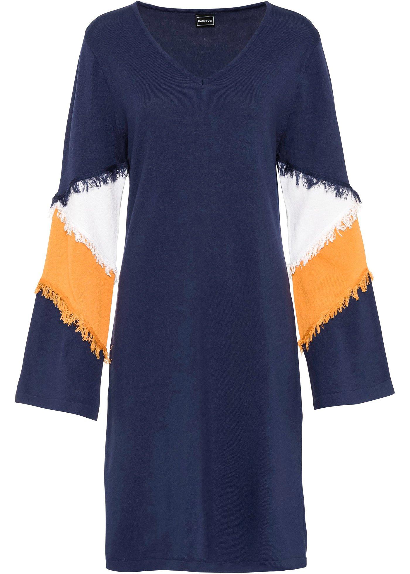 Robe en maille à franges