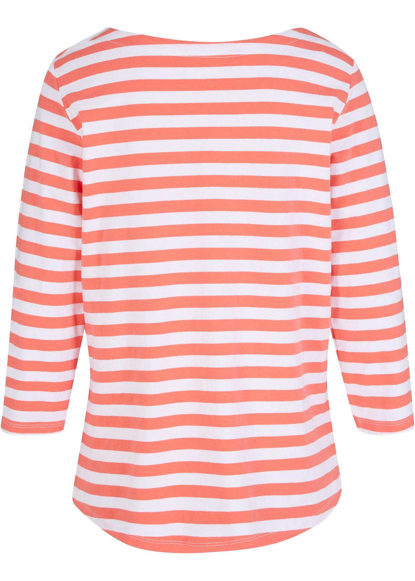 T-shirt 3/4 à encolure bateau