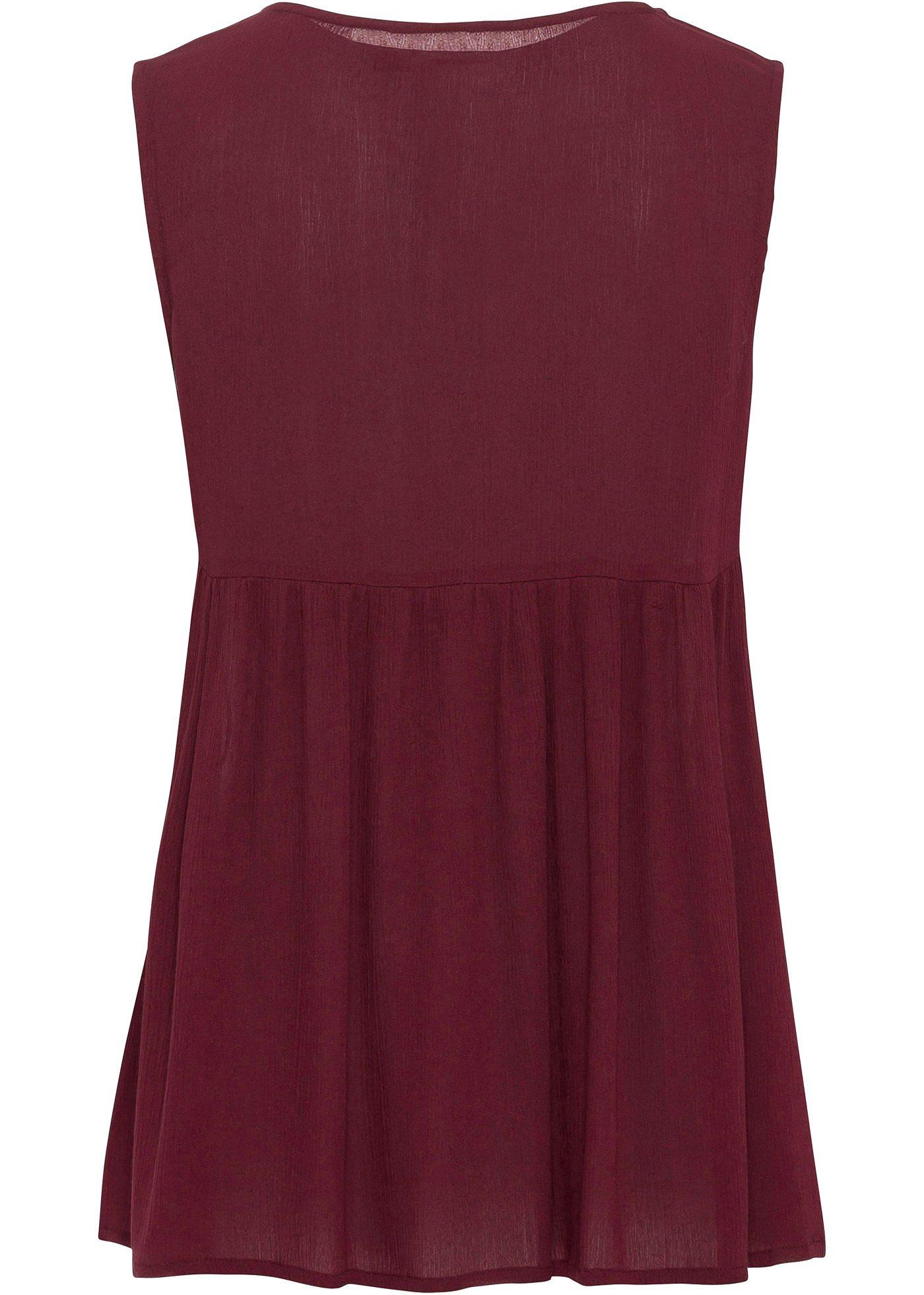 Top blouse avec lien à nouer