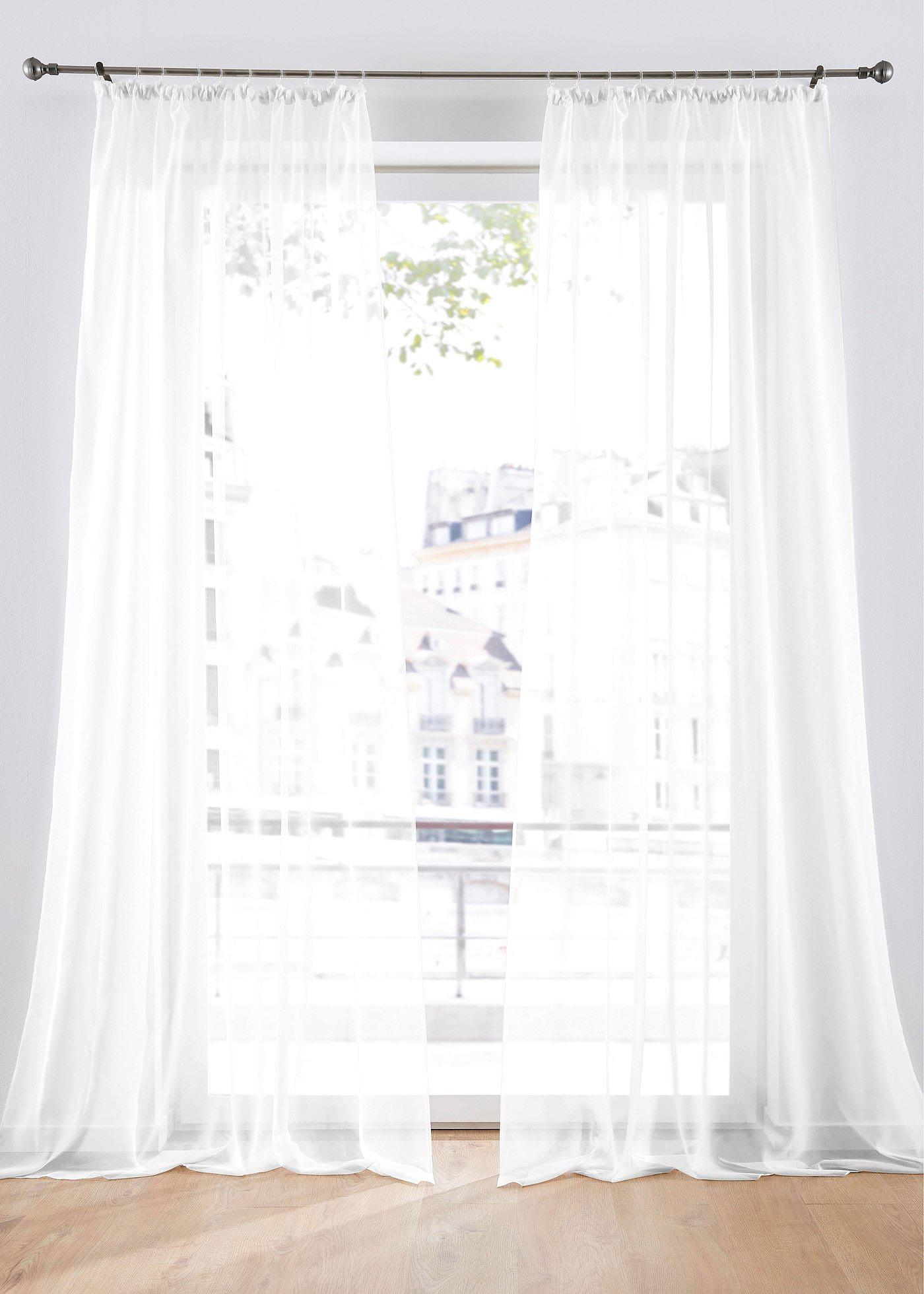 Voilage uni (Ens. 2 pces.)