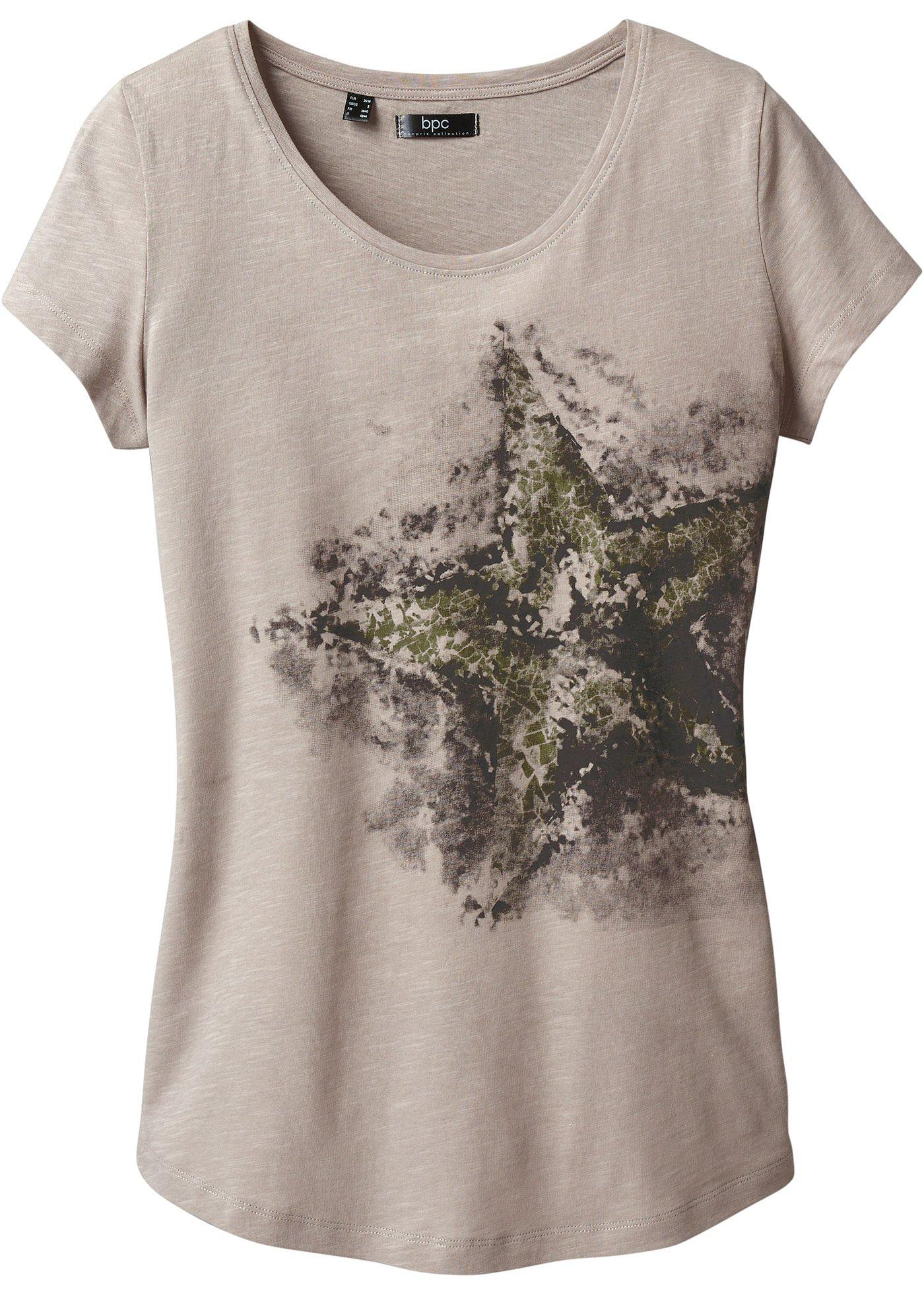 T-shirt coton fil flammé à manches courtes