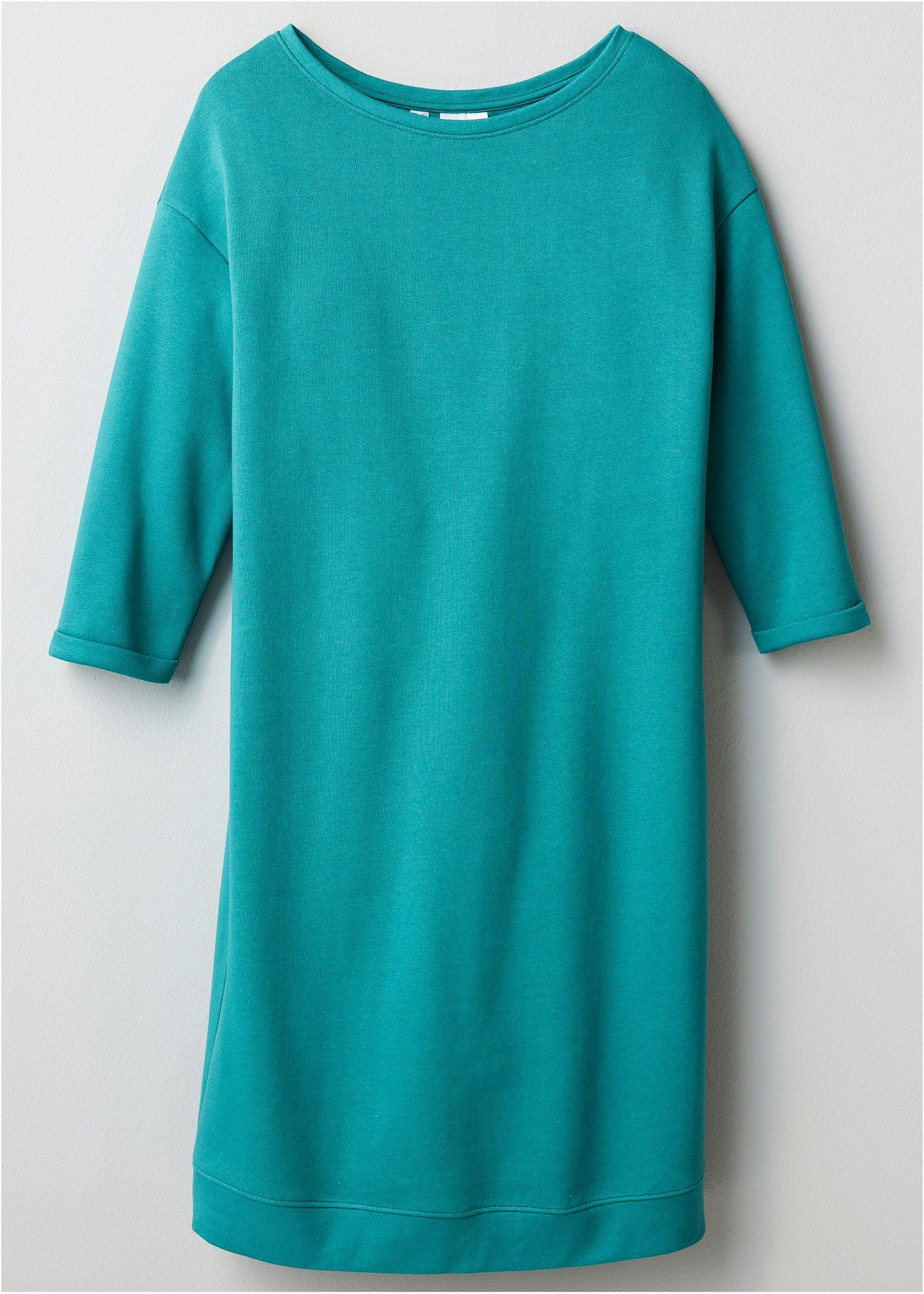 Robe sweat à encolure bateau