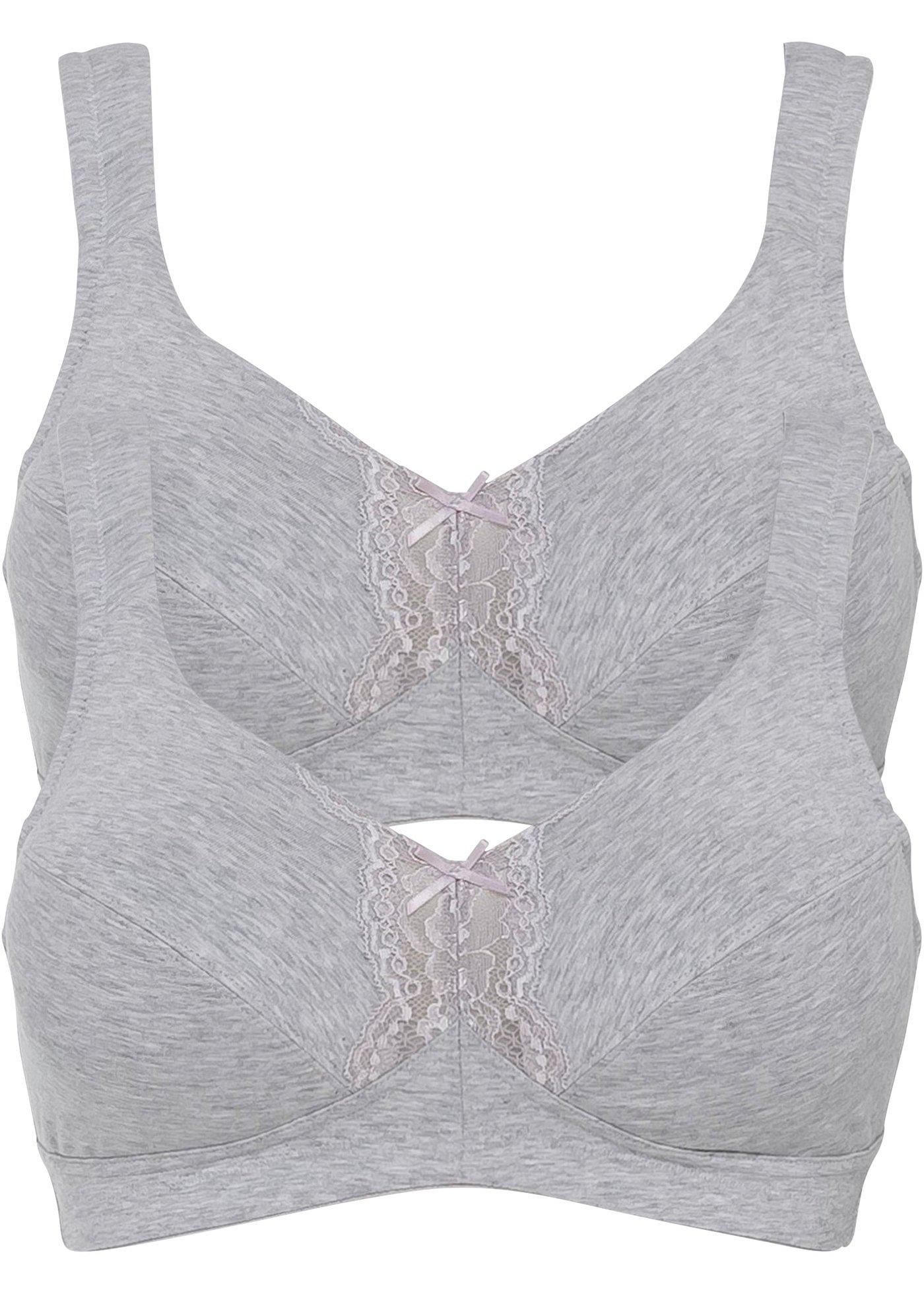 Lot de 2 soutiens-gorge sans armatures avec coton bio