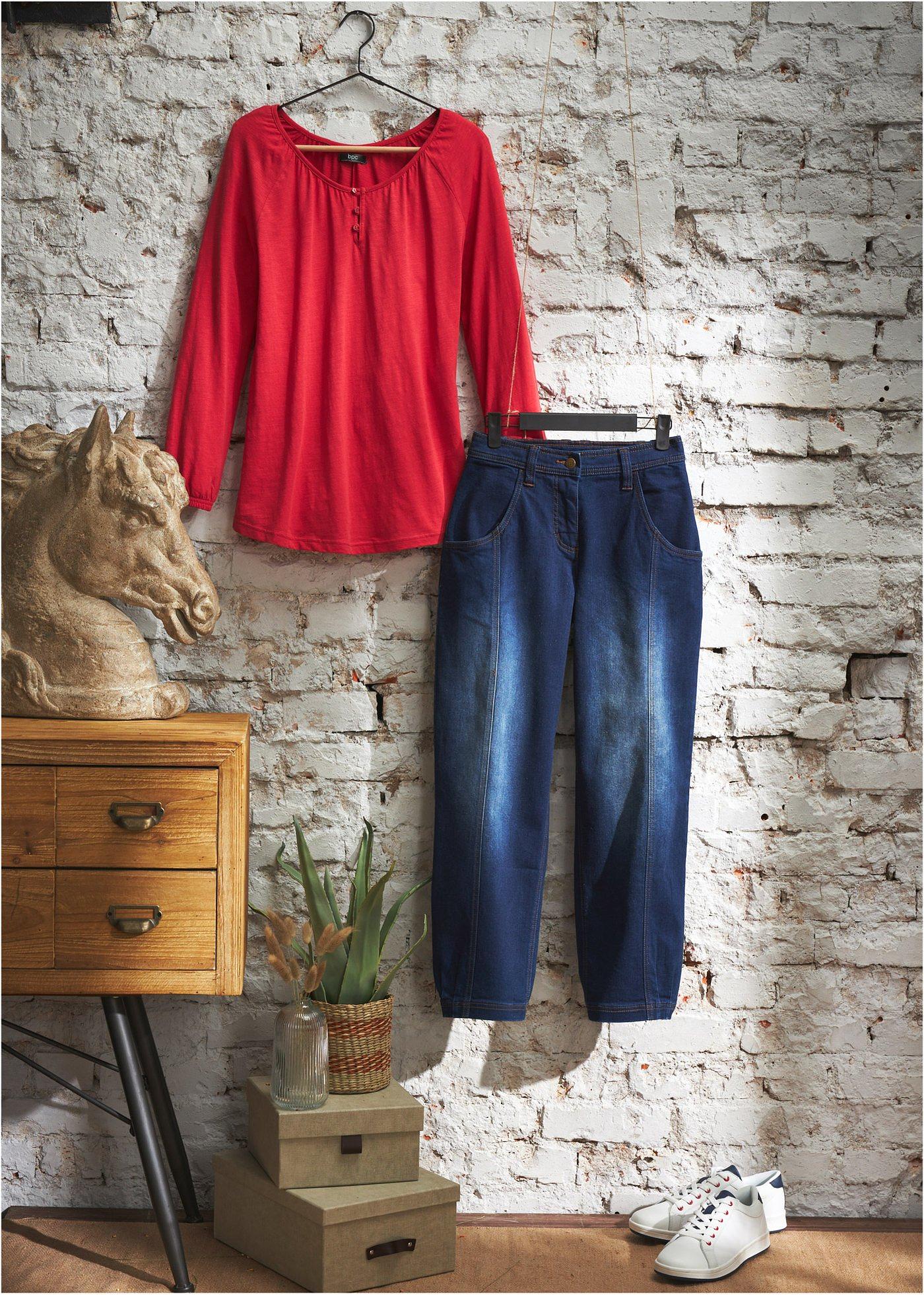 Jean 7/8 coton avec empiècement taille réglable, extra large