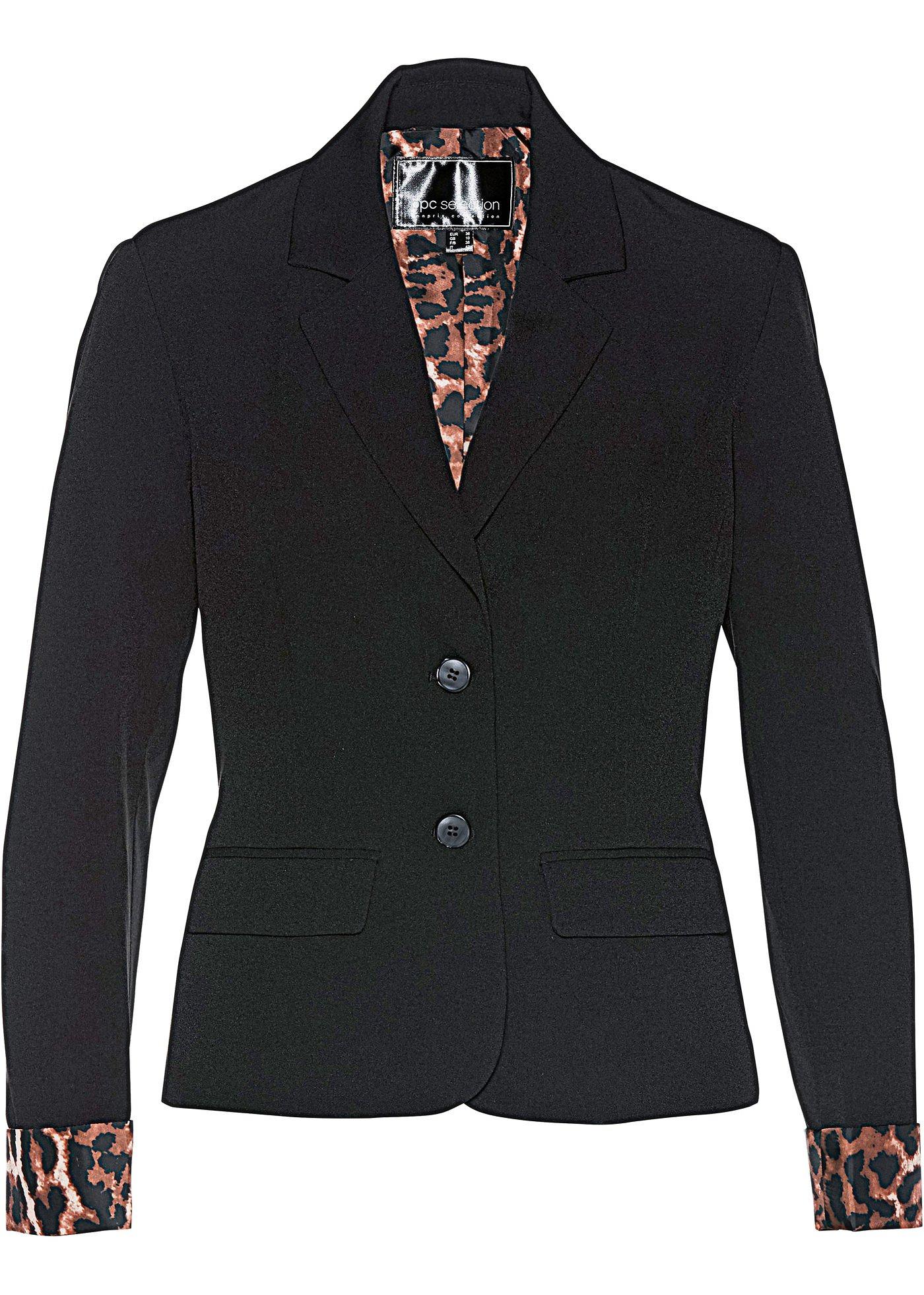 Blazer à doublure léopard