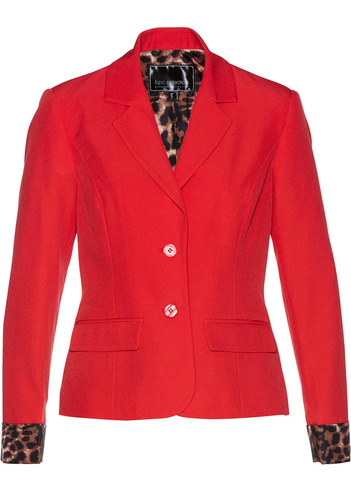 Blazer à doublure léopard