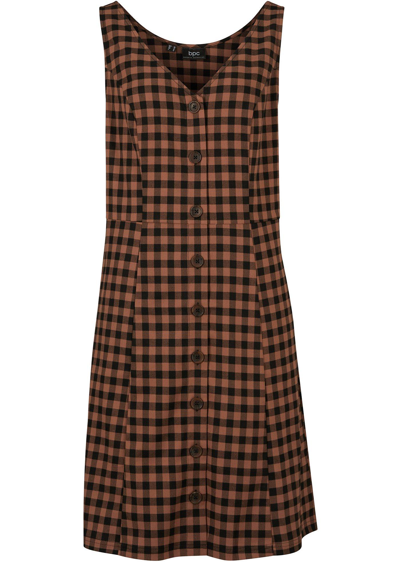 Robe tissée à patte de boutonnage