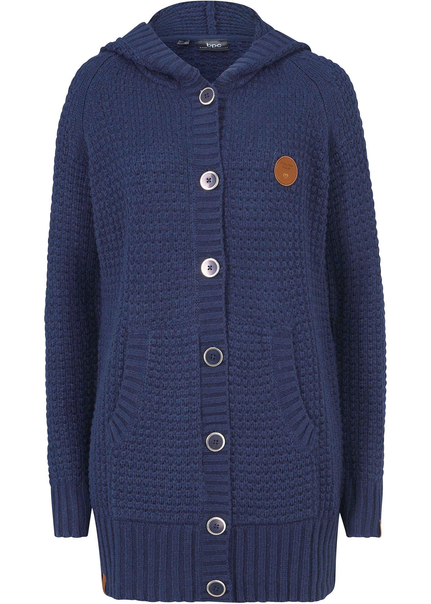 Gilet en maille à capuche