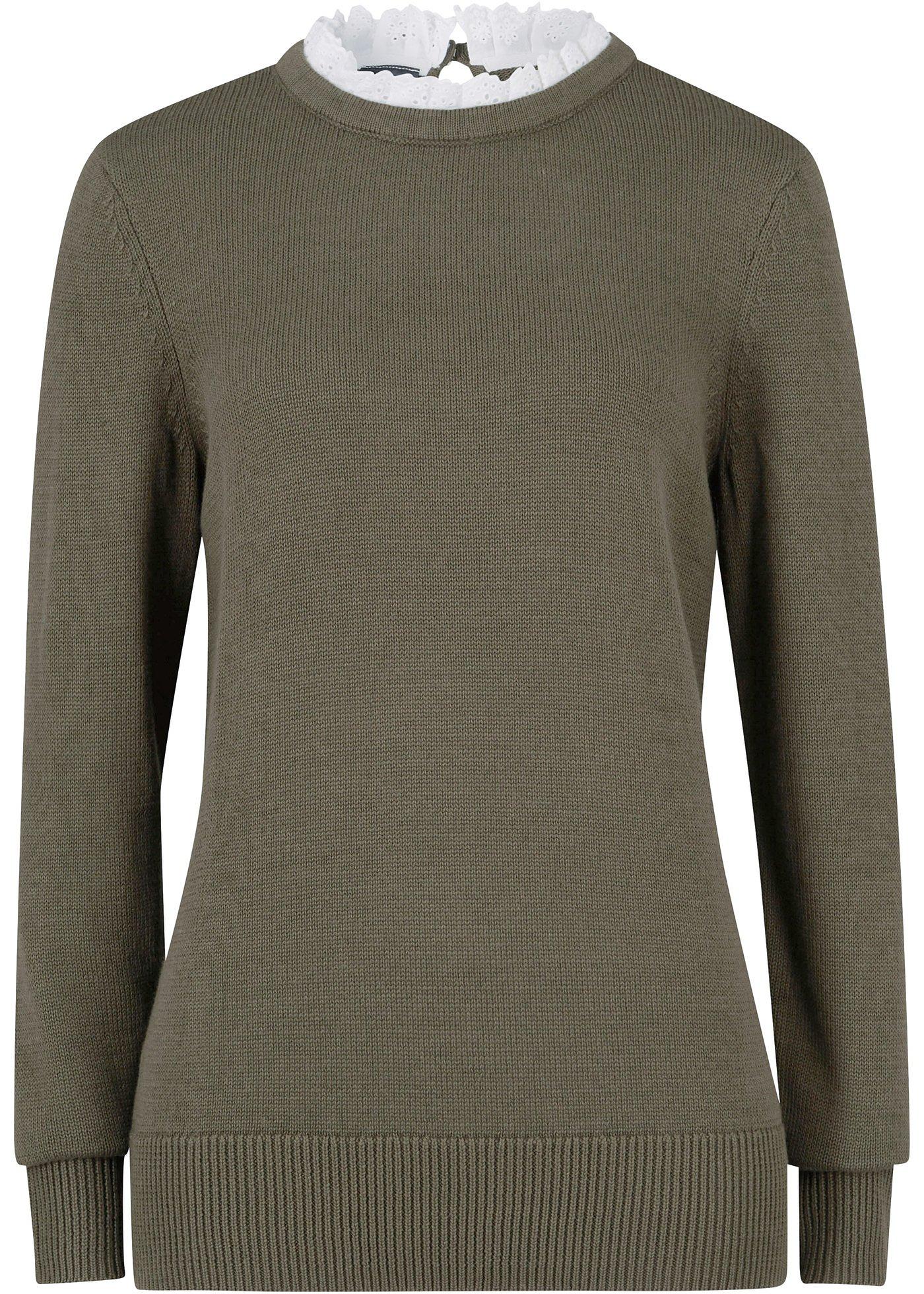 Pull à empiècement chemisier