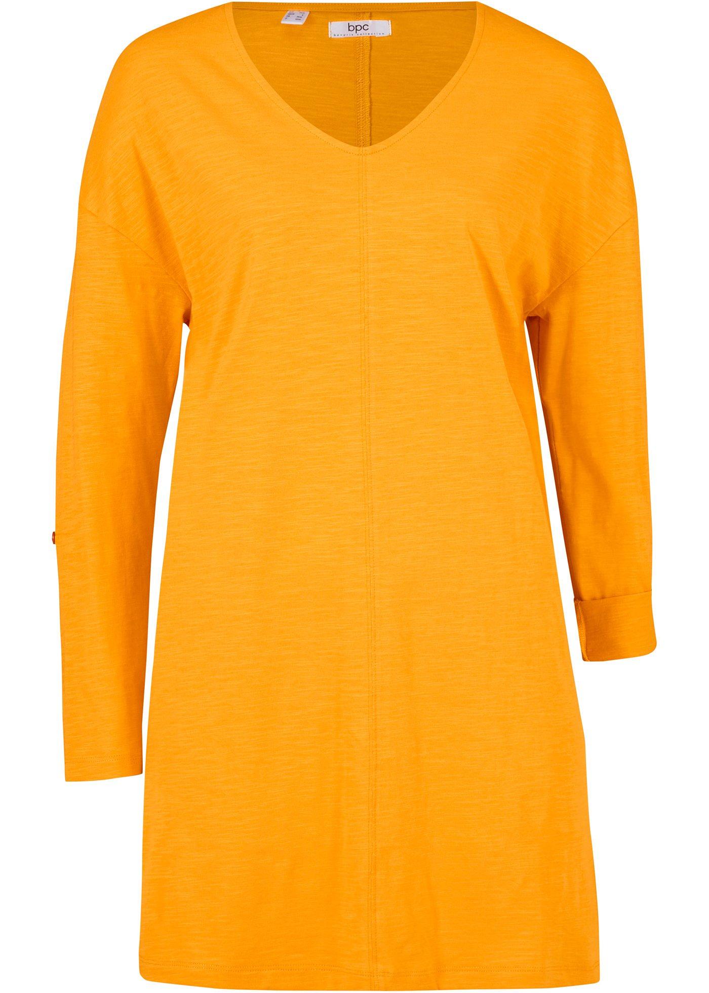 T-shirt long avec manches retournées