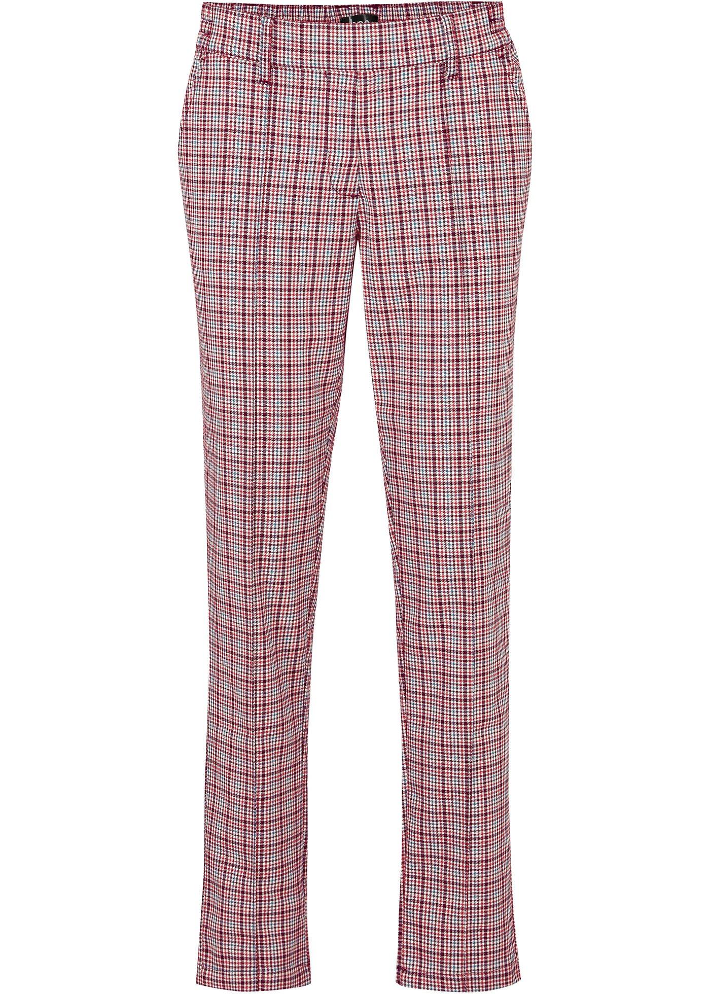 Pantalon taille extensible à carreaux