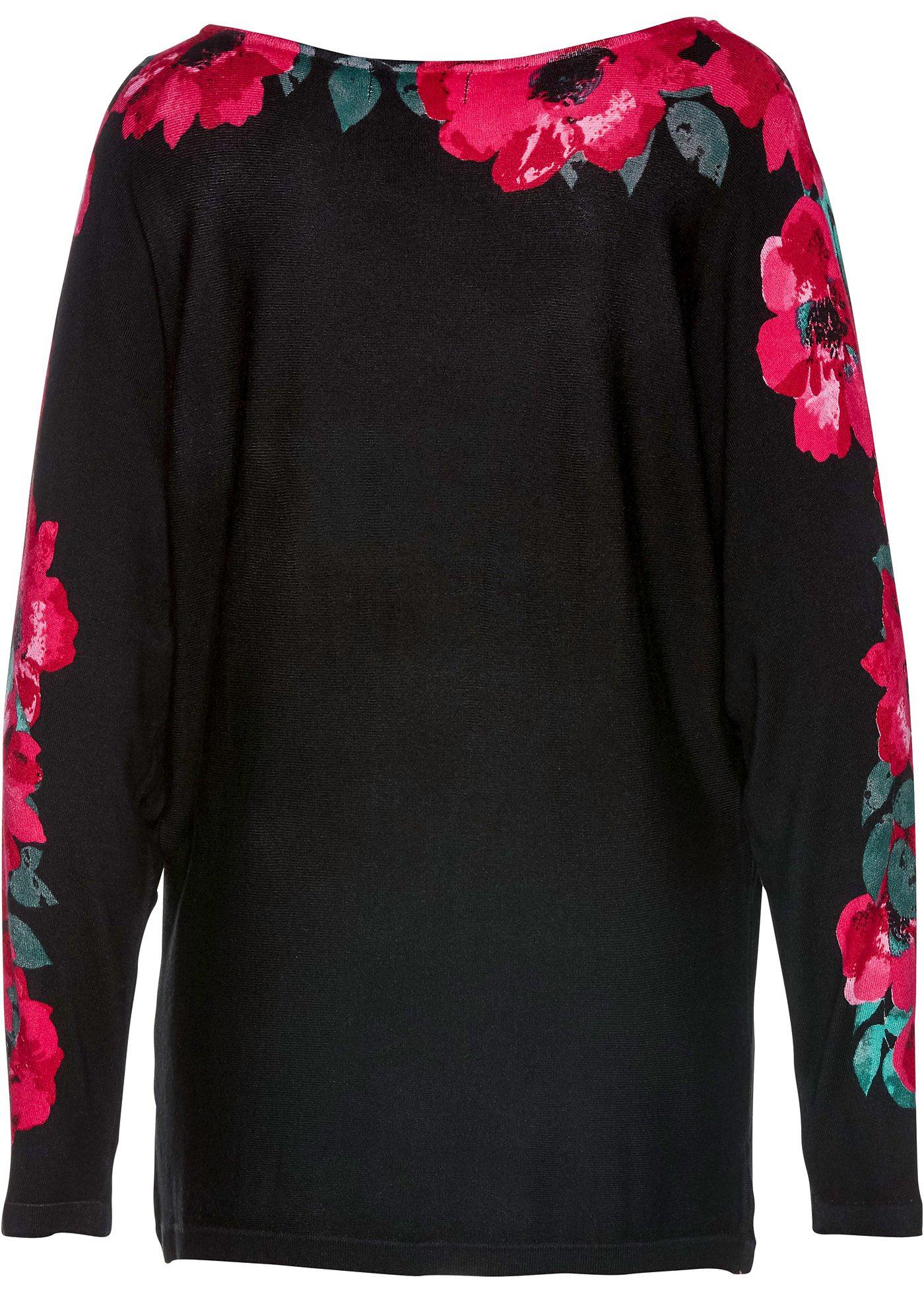 Pull à fleurs en viscose durable