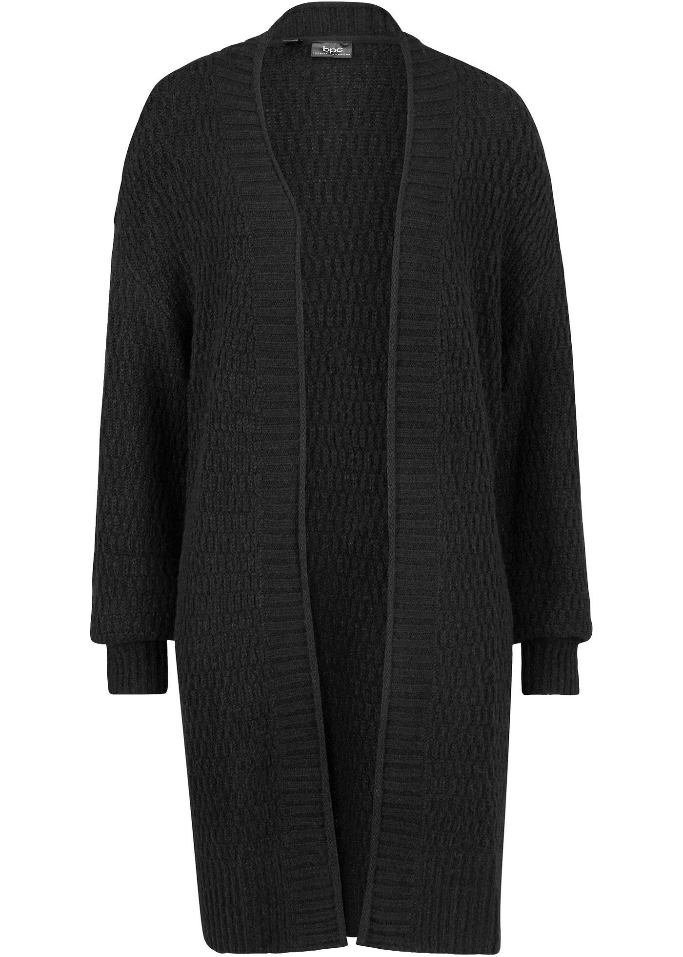 Gilet long en maille structurée