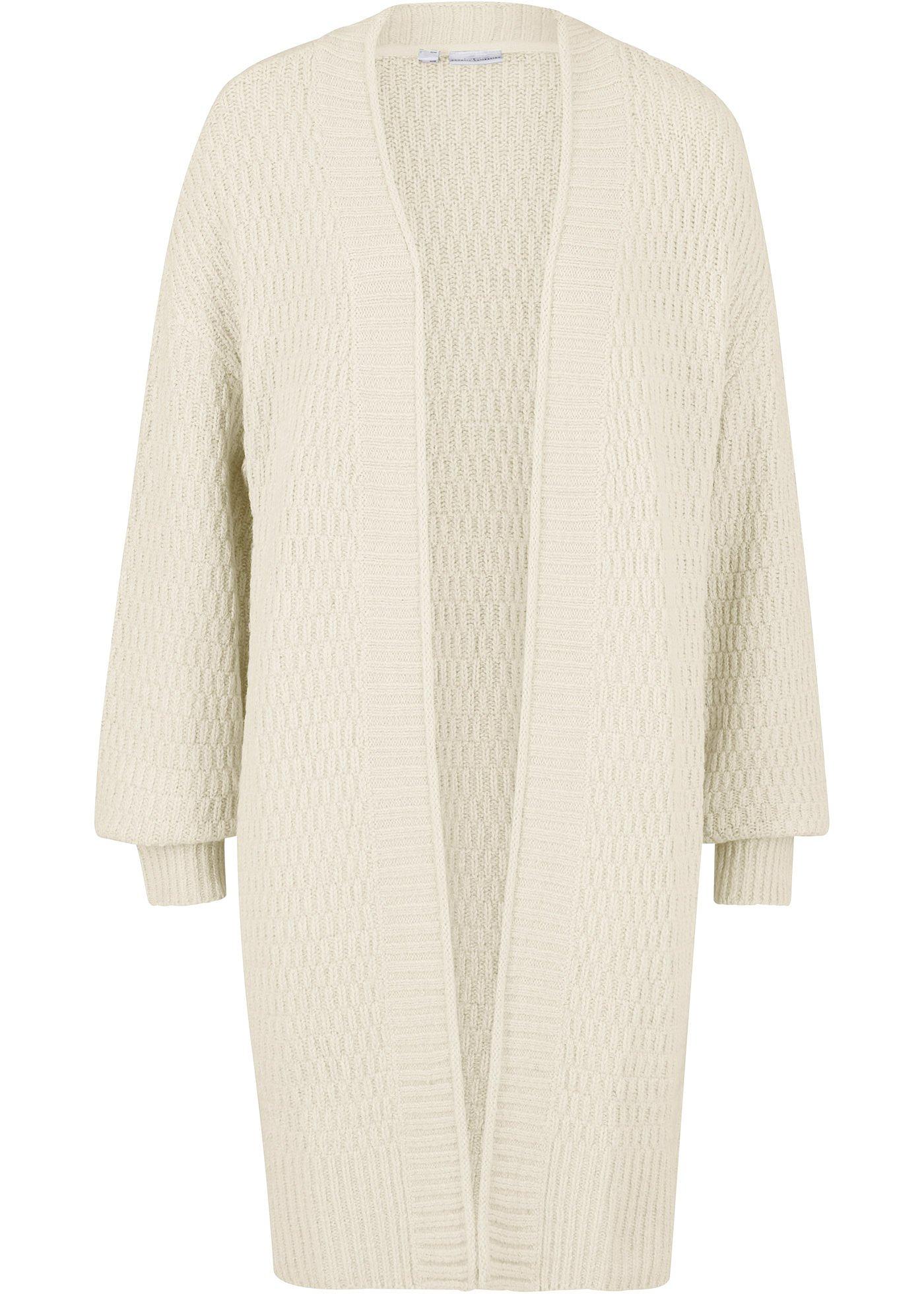 Gilet long en maille structurée