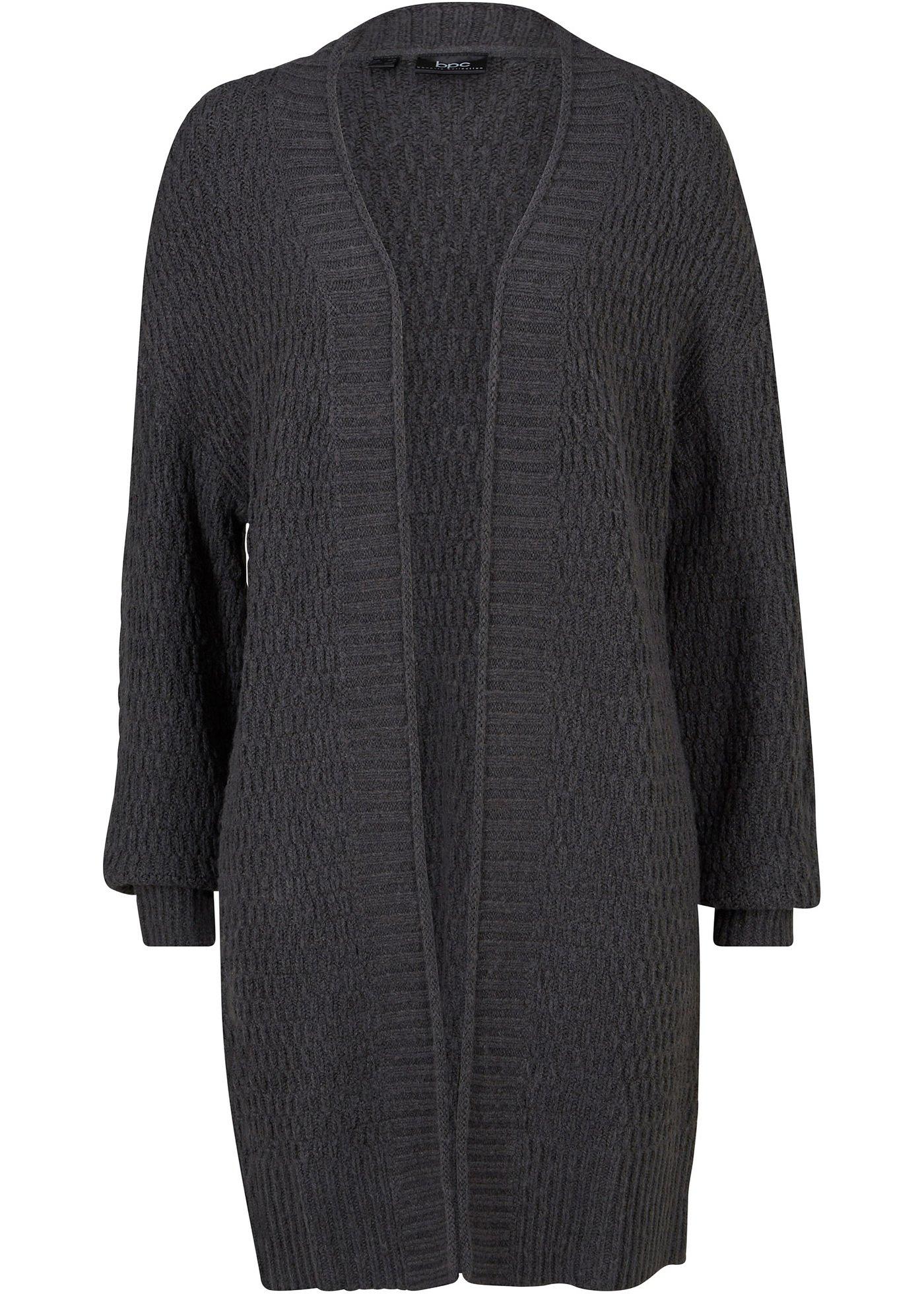 Gilet long en maille structurée