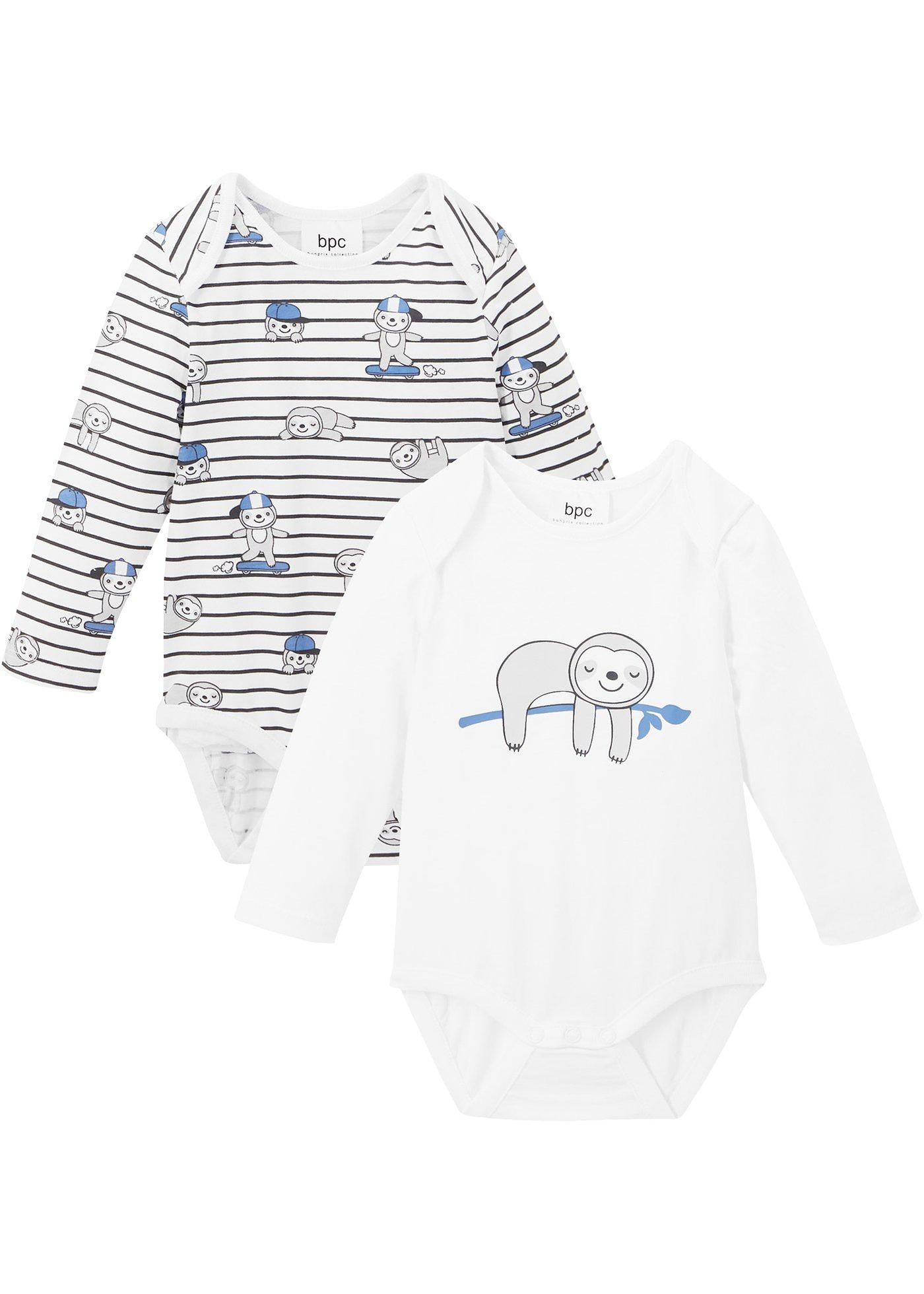 Lot de 2 bodies à manches longues en coton bio