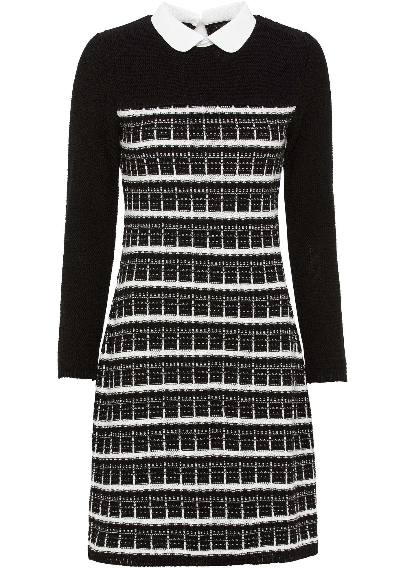 Robe en maille avec col