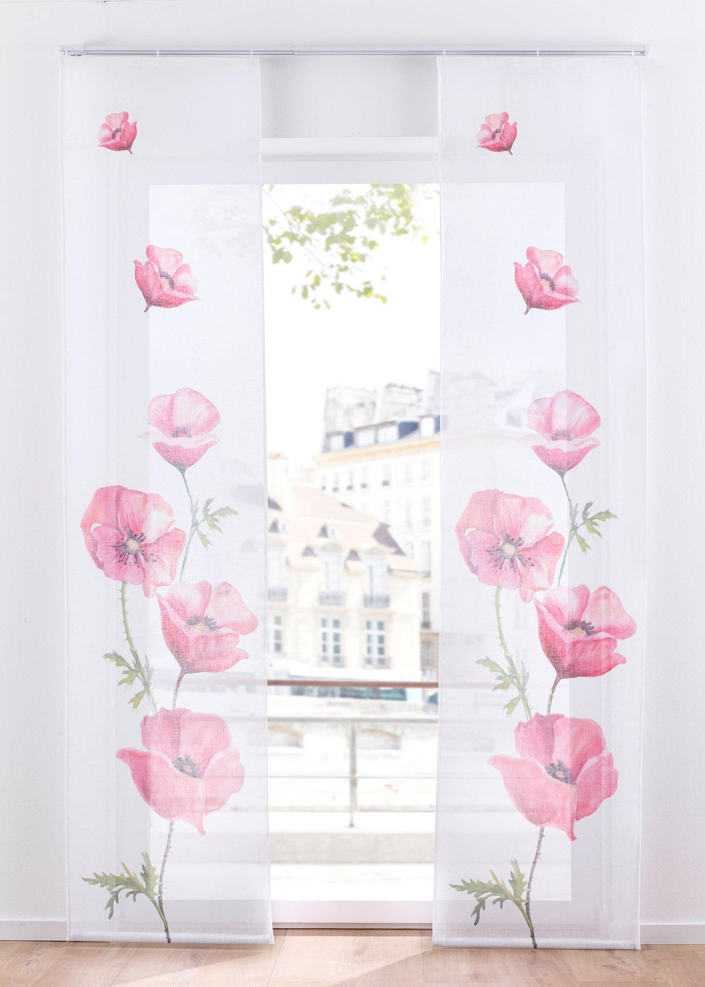 Panneau coulissant à imprimé floral (1 pce.)