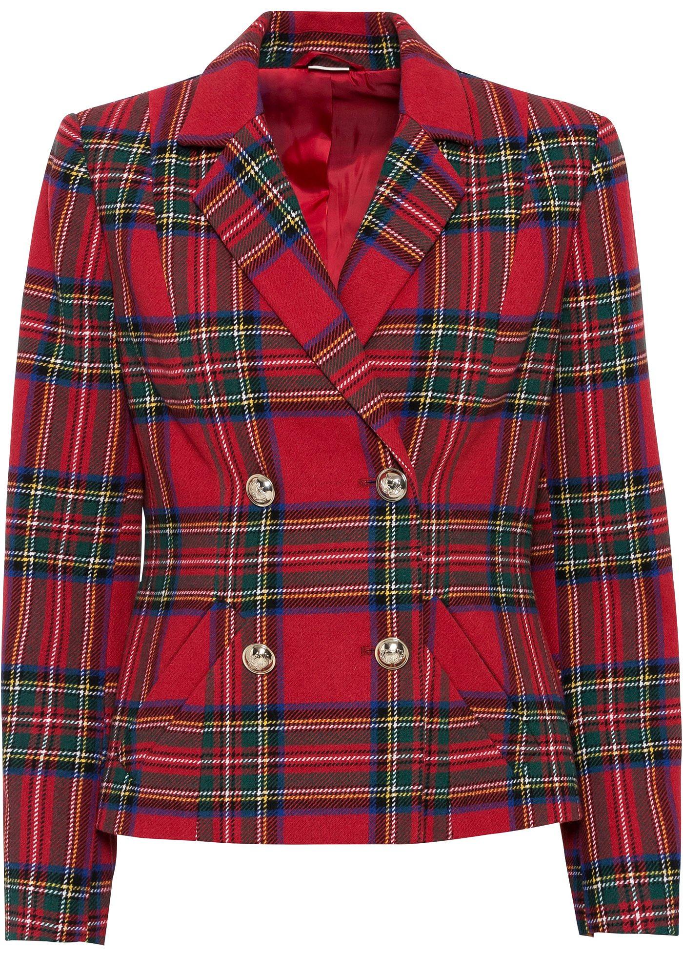 Veste courte à carreaux