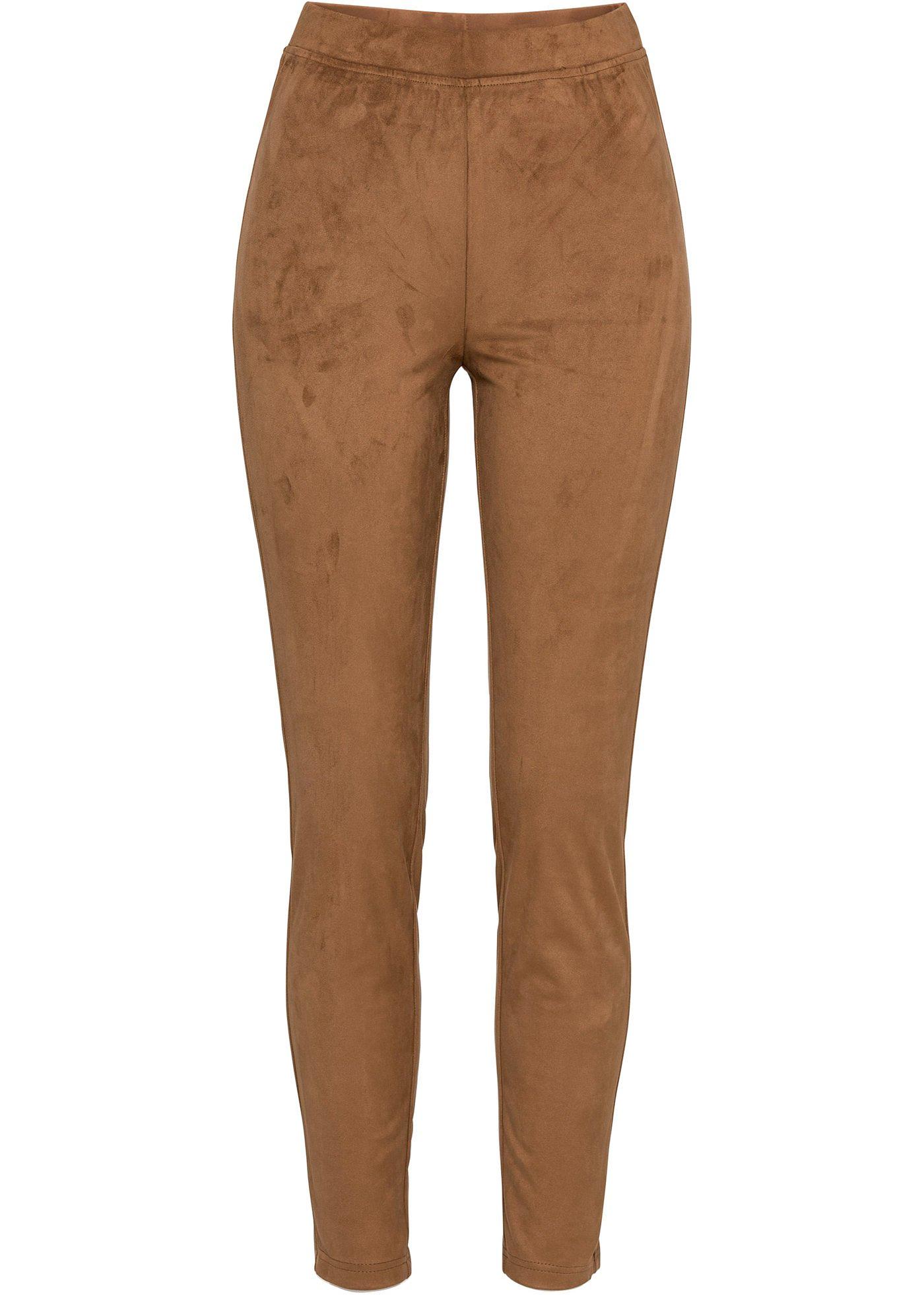 Pantalon en synthétique imitation cuir velours