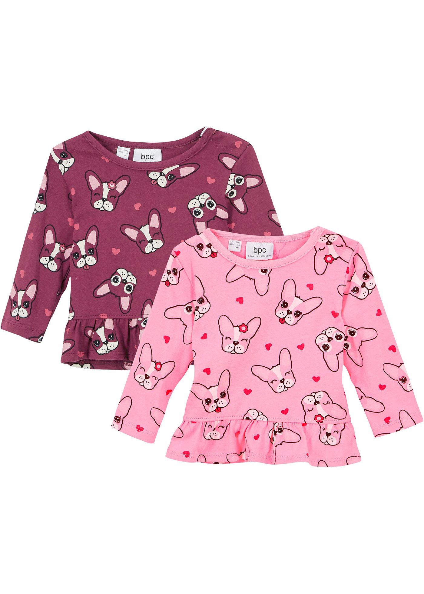 T-shirts bébé à manches longues en coton bio