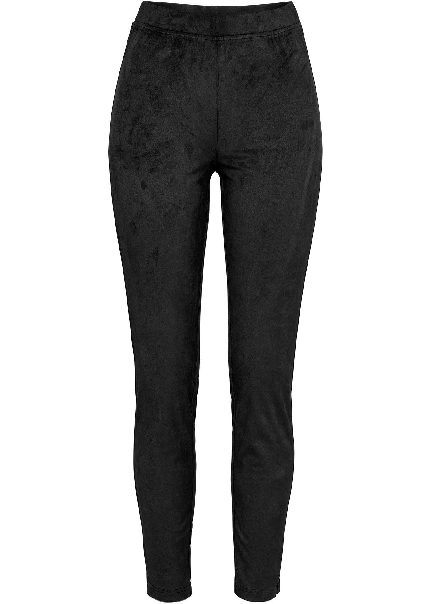 Pantalon en synthétique imitation cuir velours