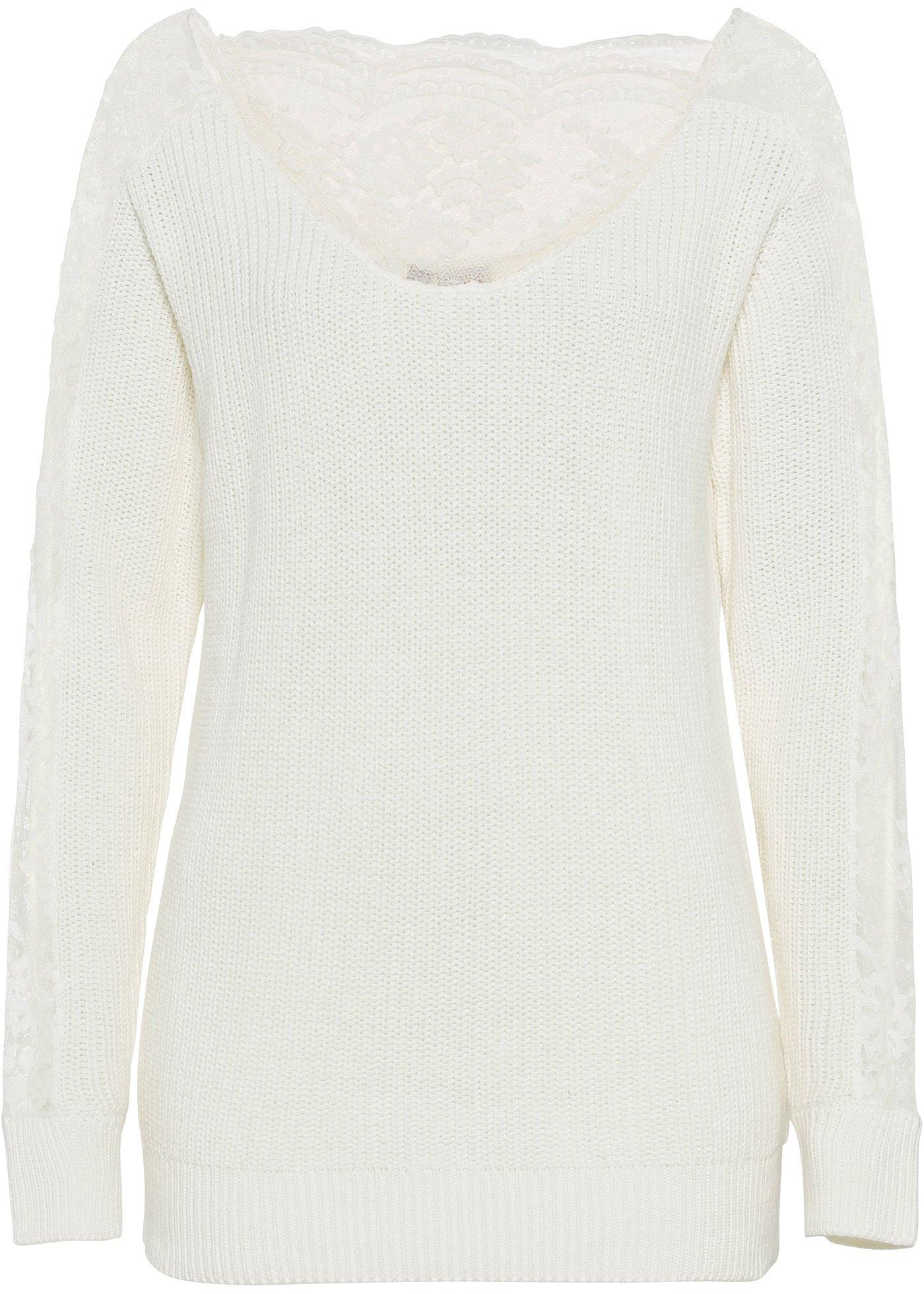 Pull à empiècement dentelle