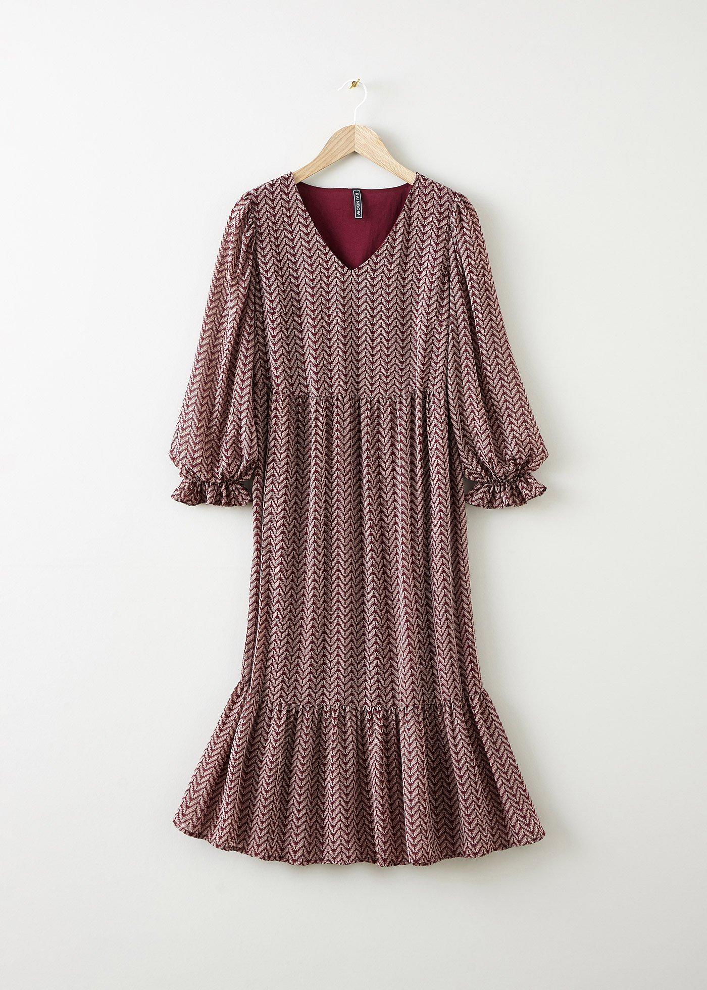 Robe longue à volant