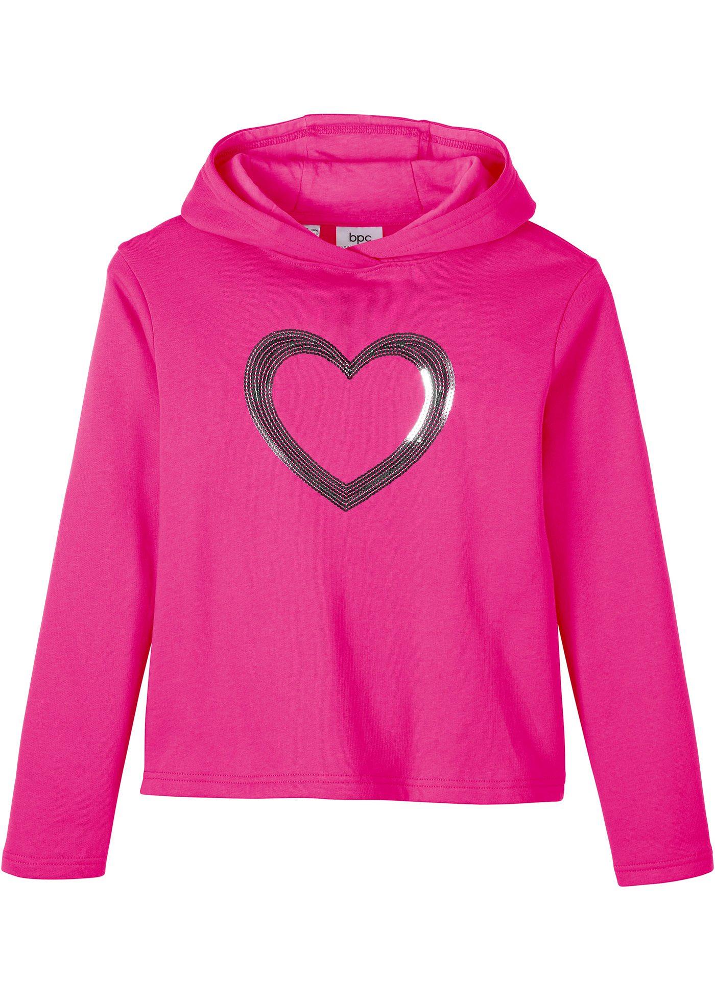 Sweat-shirt à capuche avec paillettes fille
