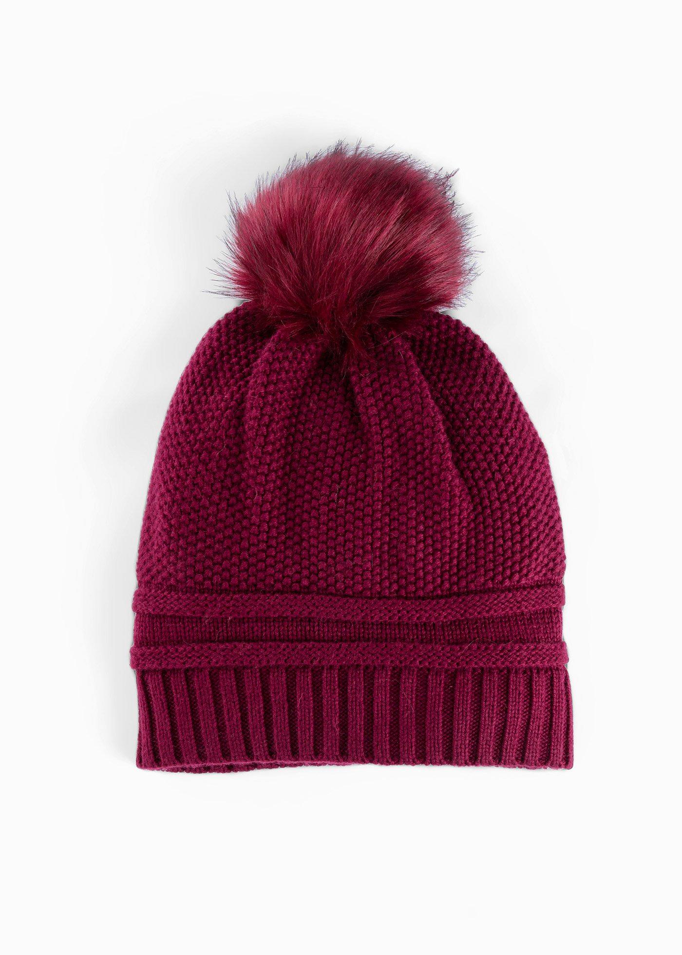 Bonnet en maille à teneur cachemire