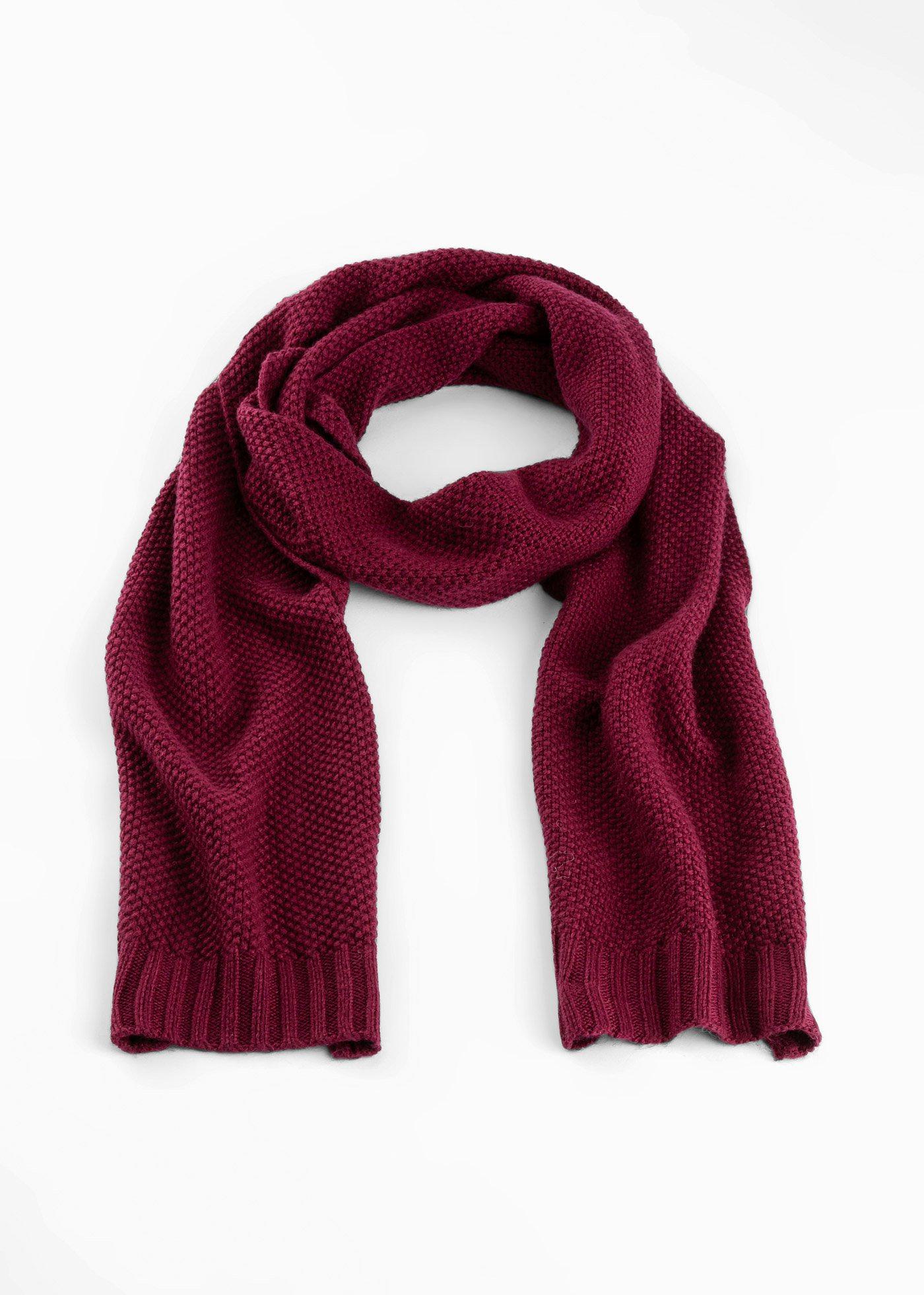 Écharpe en maille à teneur cachemire