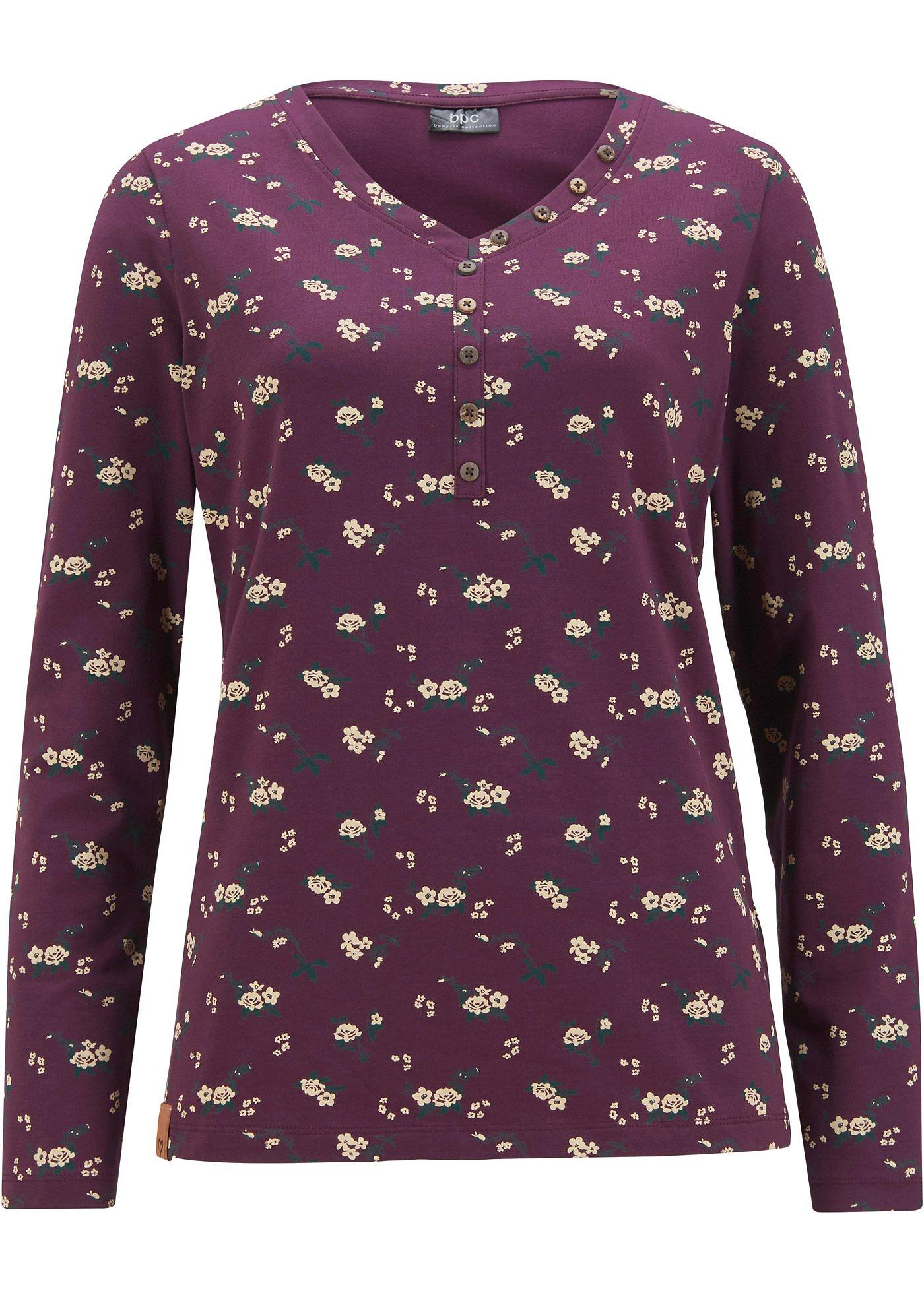 T-shirt manches longues à détails boutons