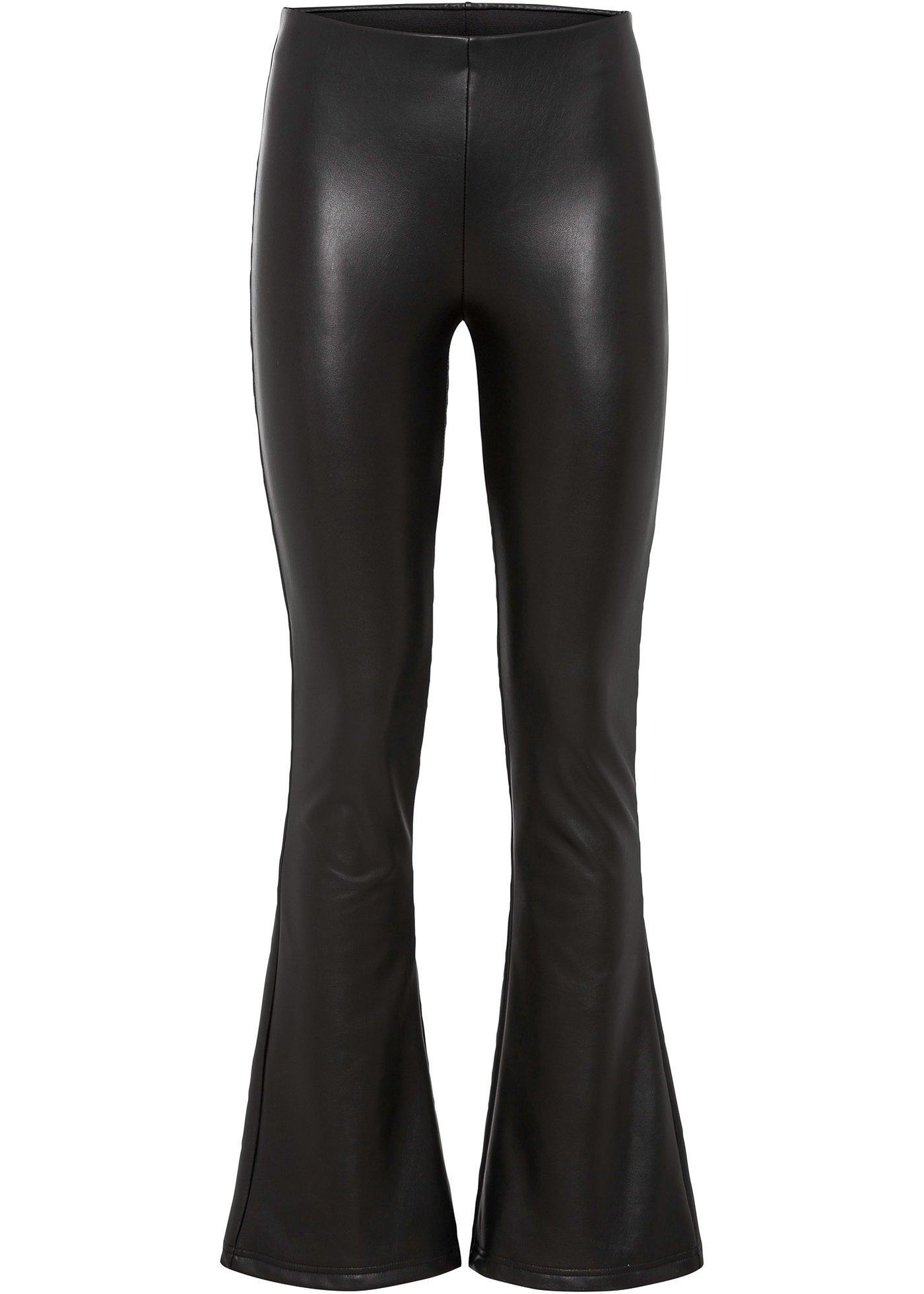 Legging patte d'eph, synthétique imitation cuir