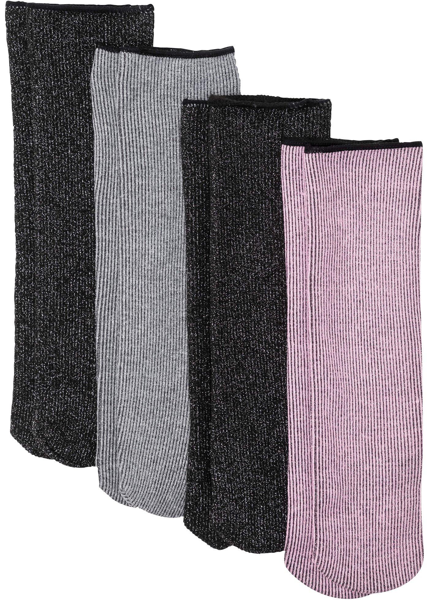 Lot de 4 paires de chaussettes thermo fil brillant
