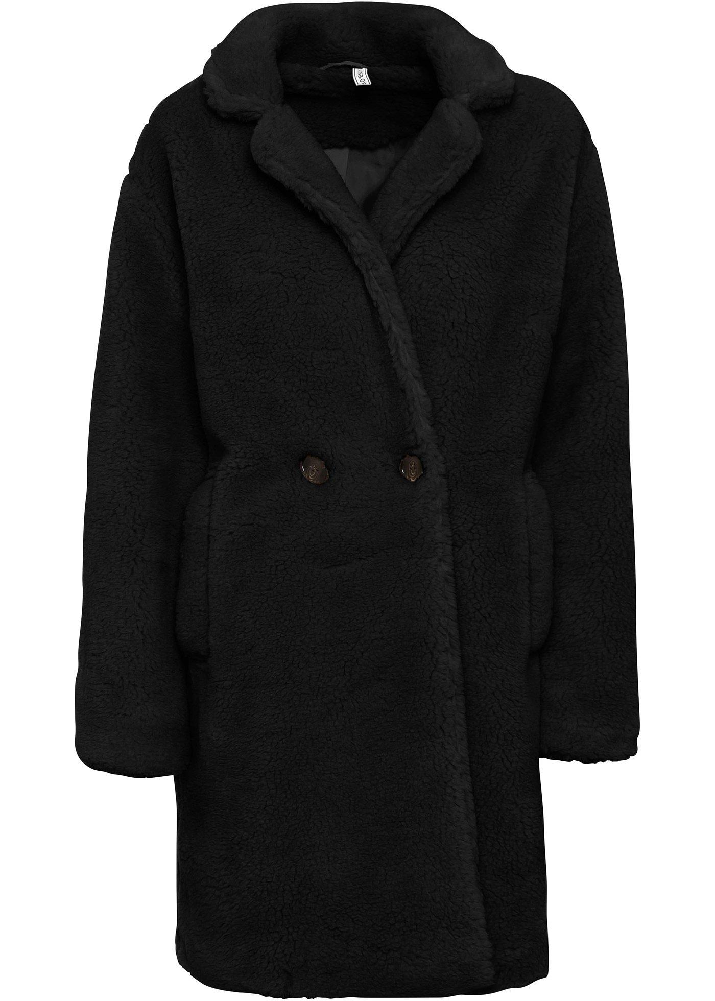 Manteau synthétique imitation peau de mouton