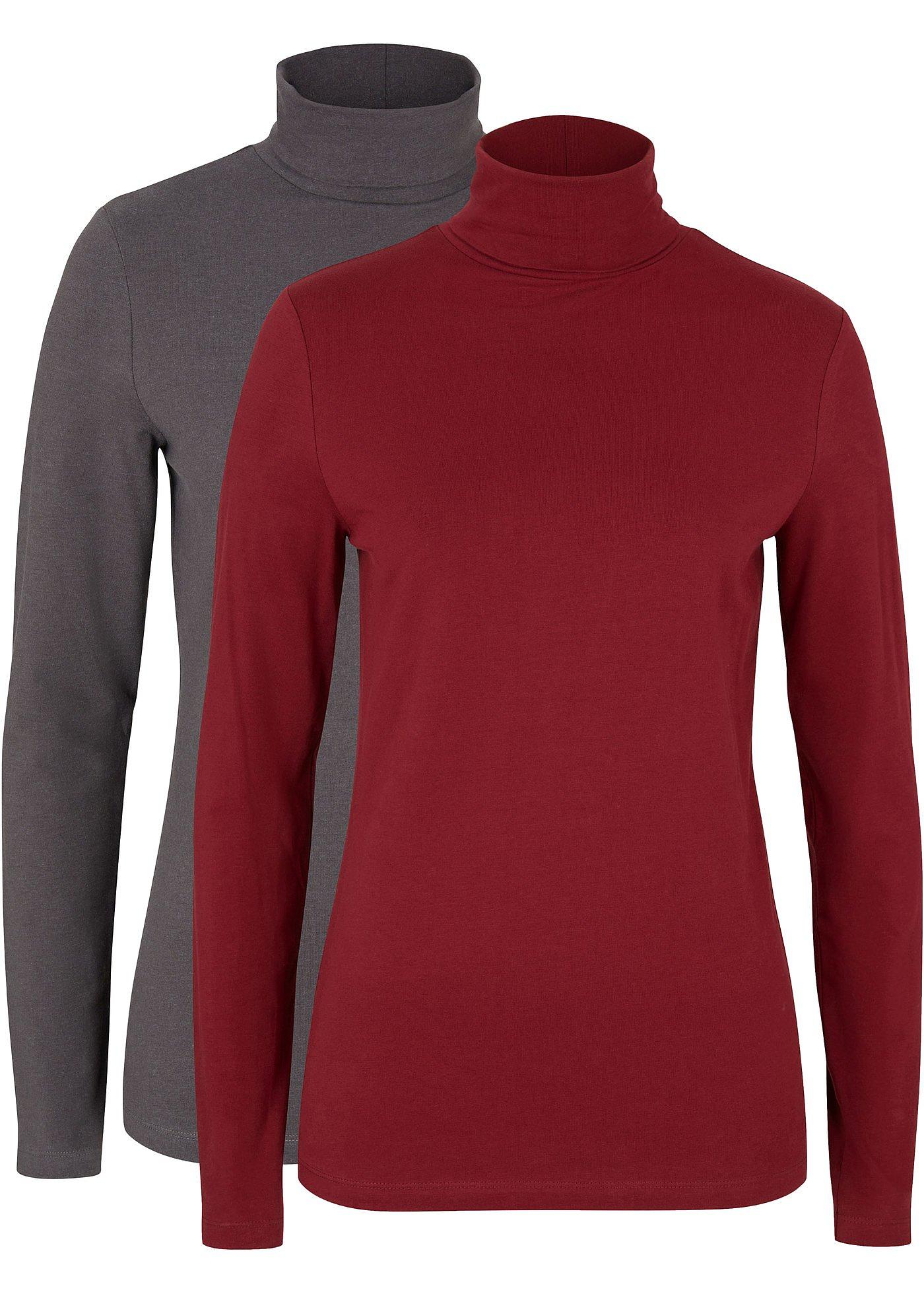 Lot de 2 T-shirts manches longues à col roulé