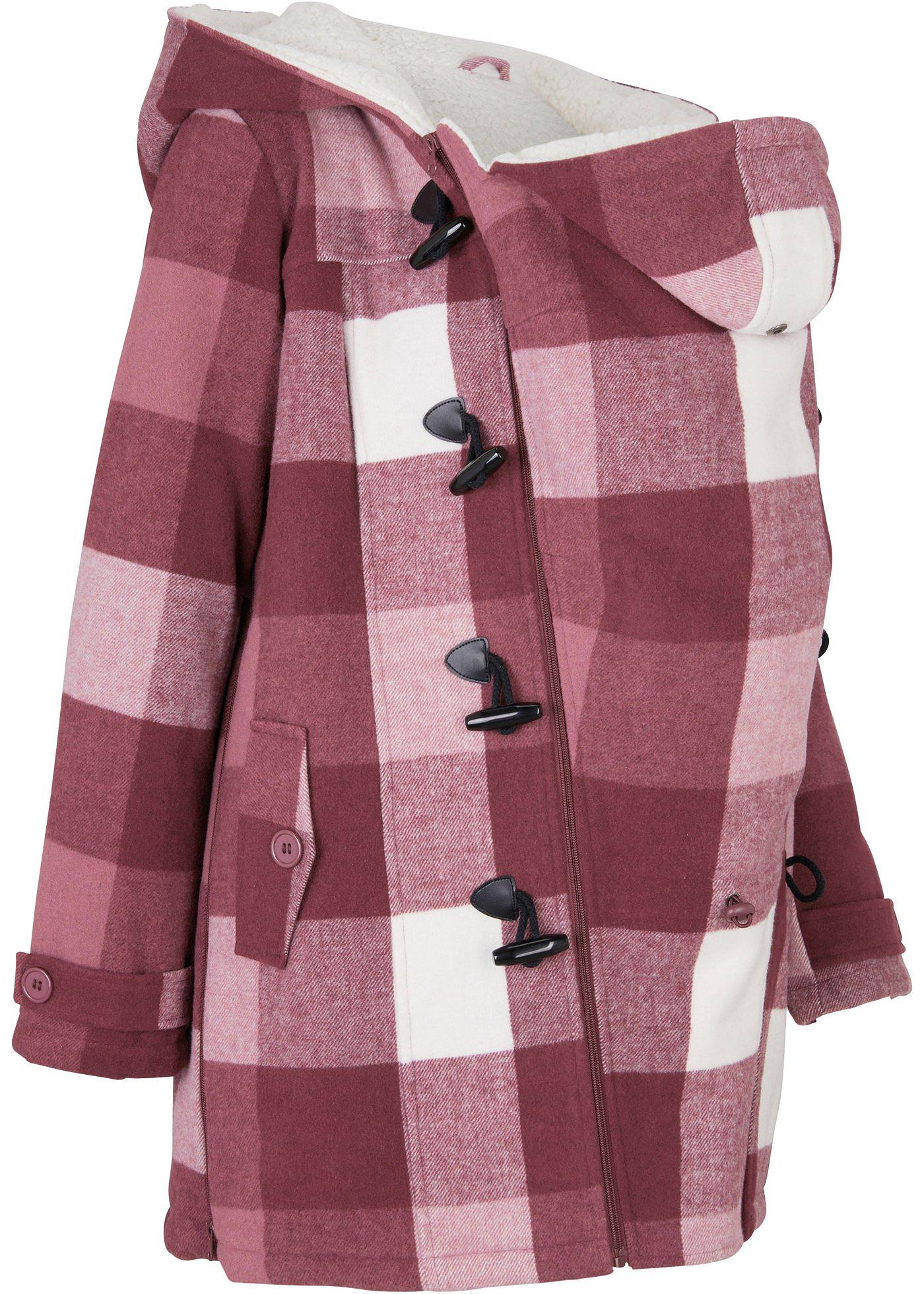 Veste de grossesse et de portage en laine avec doublure peluche