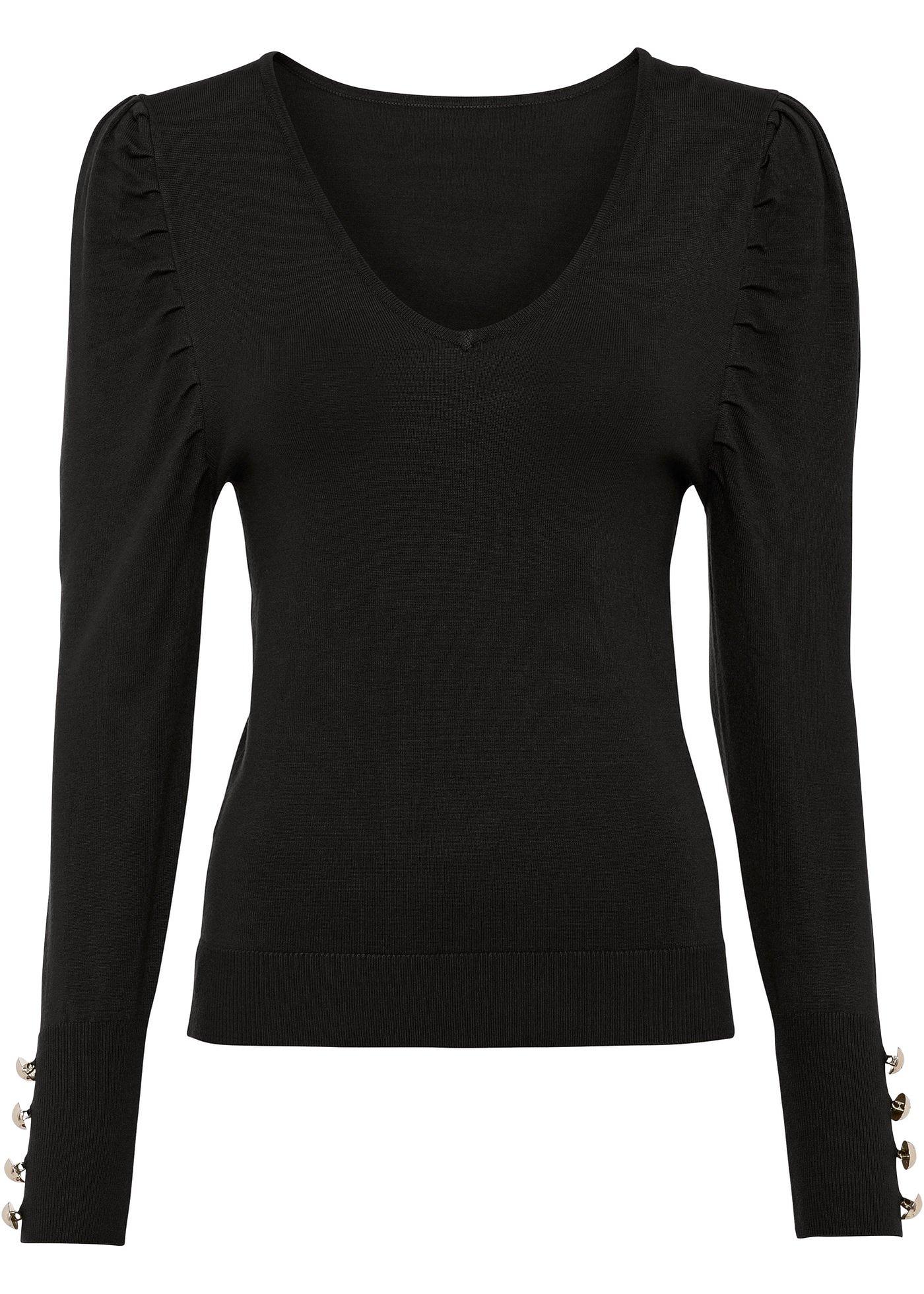 Pull à manches bouffantes